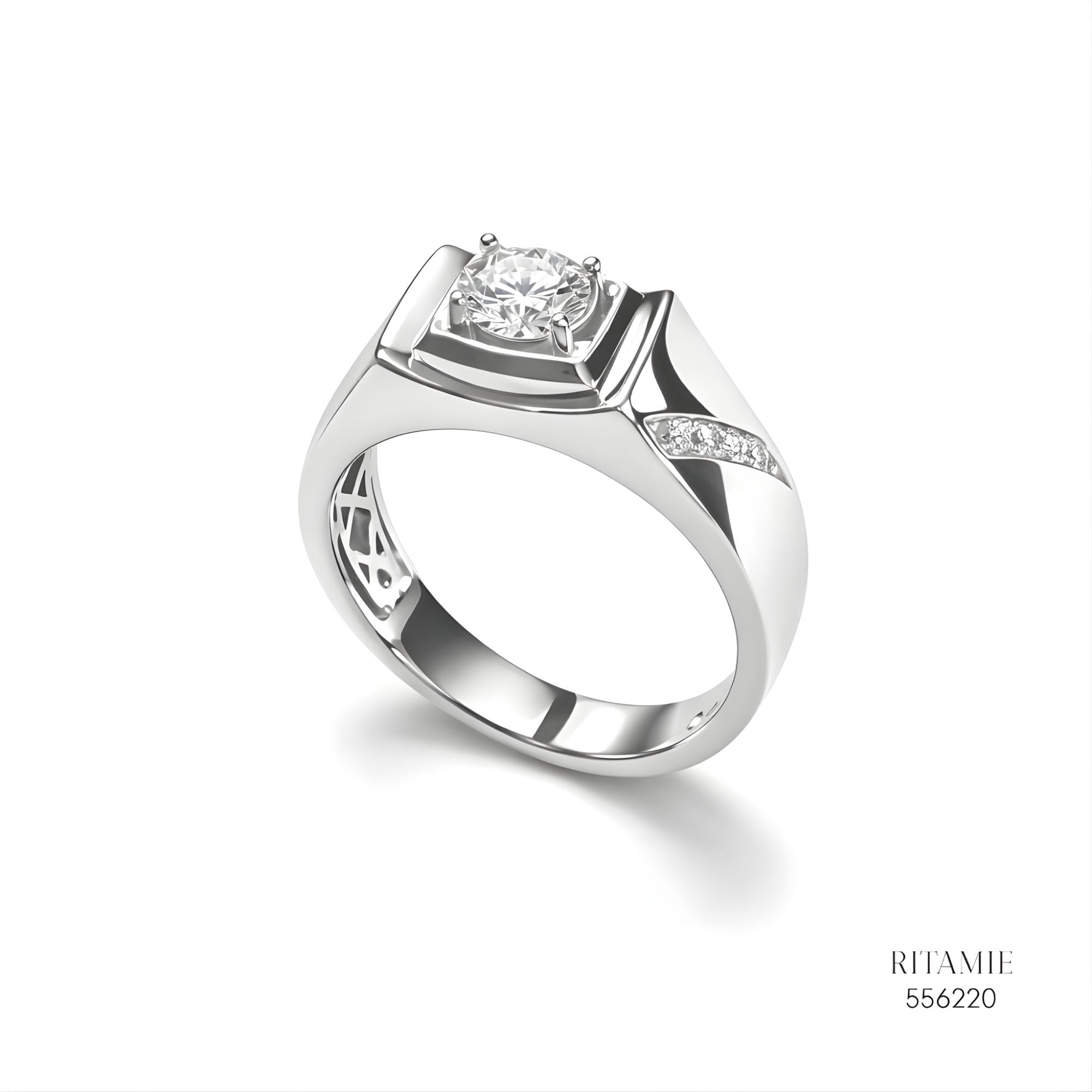 The Urban Sovereign Silver Moissanite Ring 556220