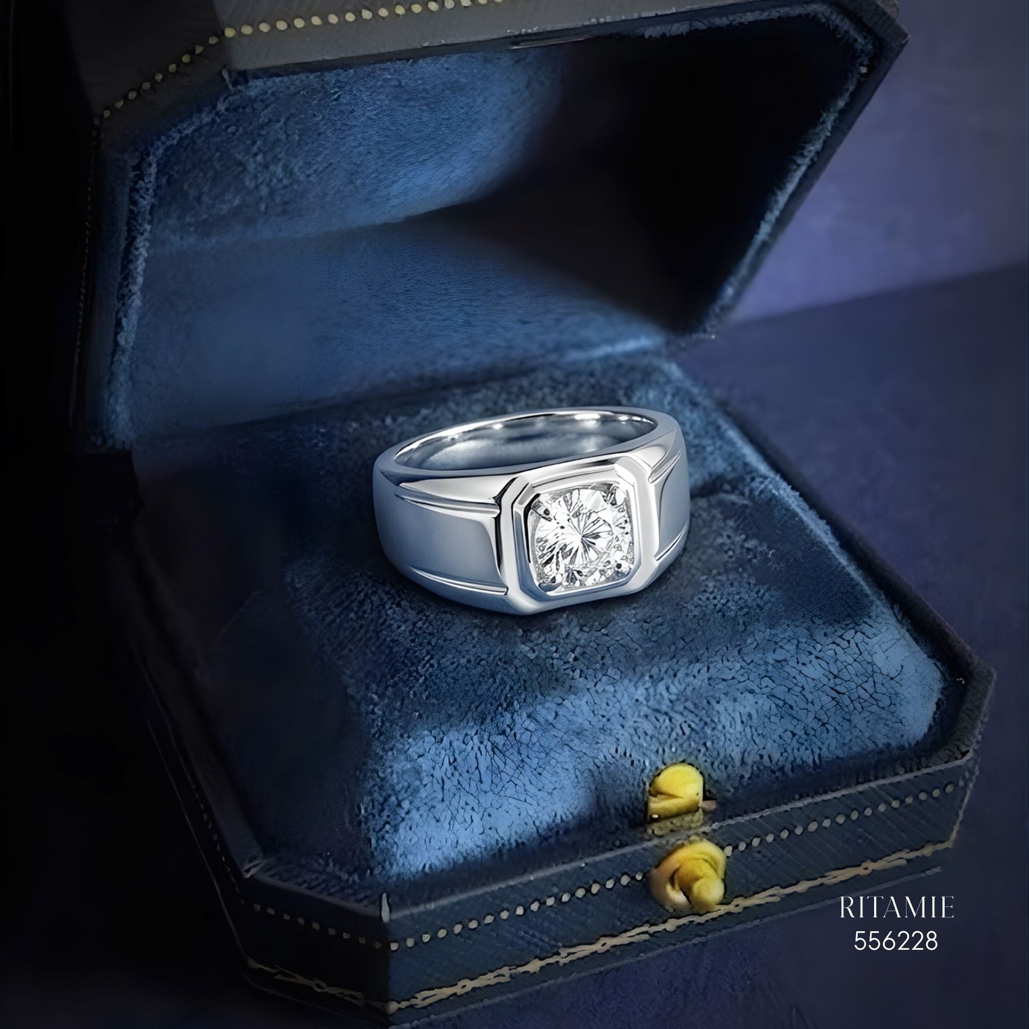 The Urban Sovereign Silver Moissanite Ring 556228
