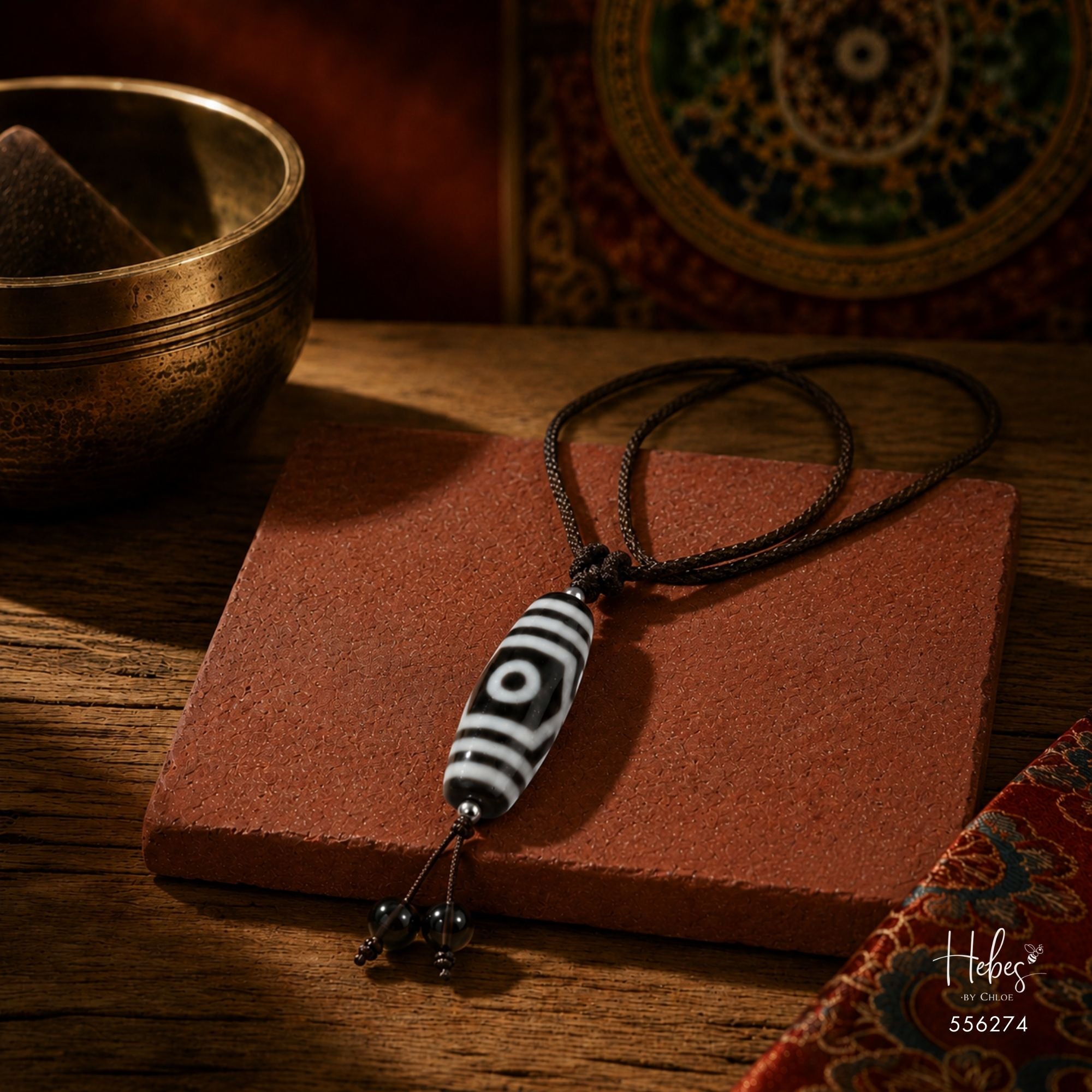 The Divine Blessing 3-Eye Dzi Pendant 556274