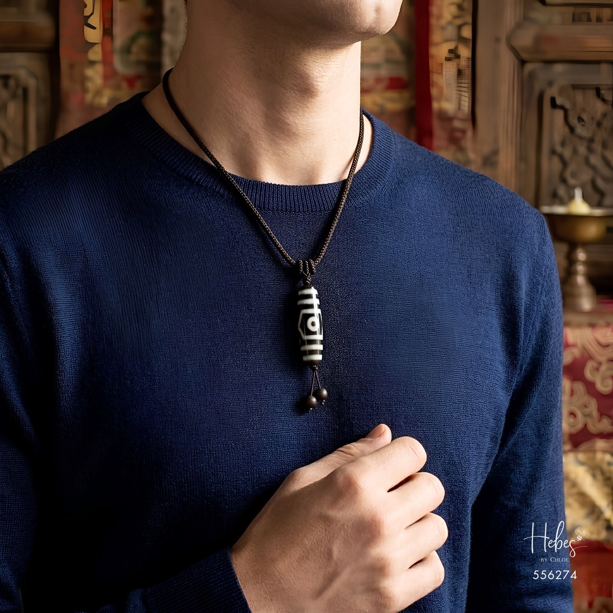 The Divine Blessing 3-Eye Dzi Pendant 556274