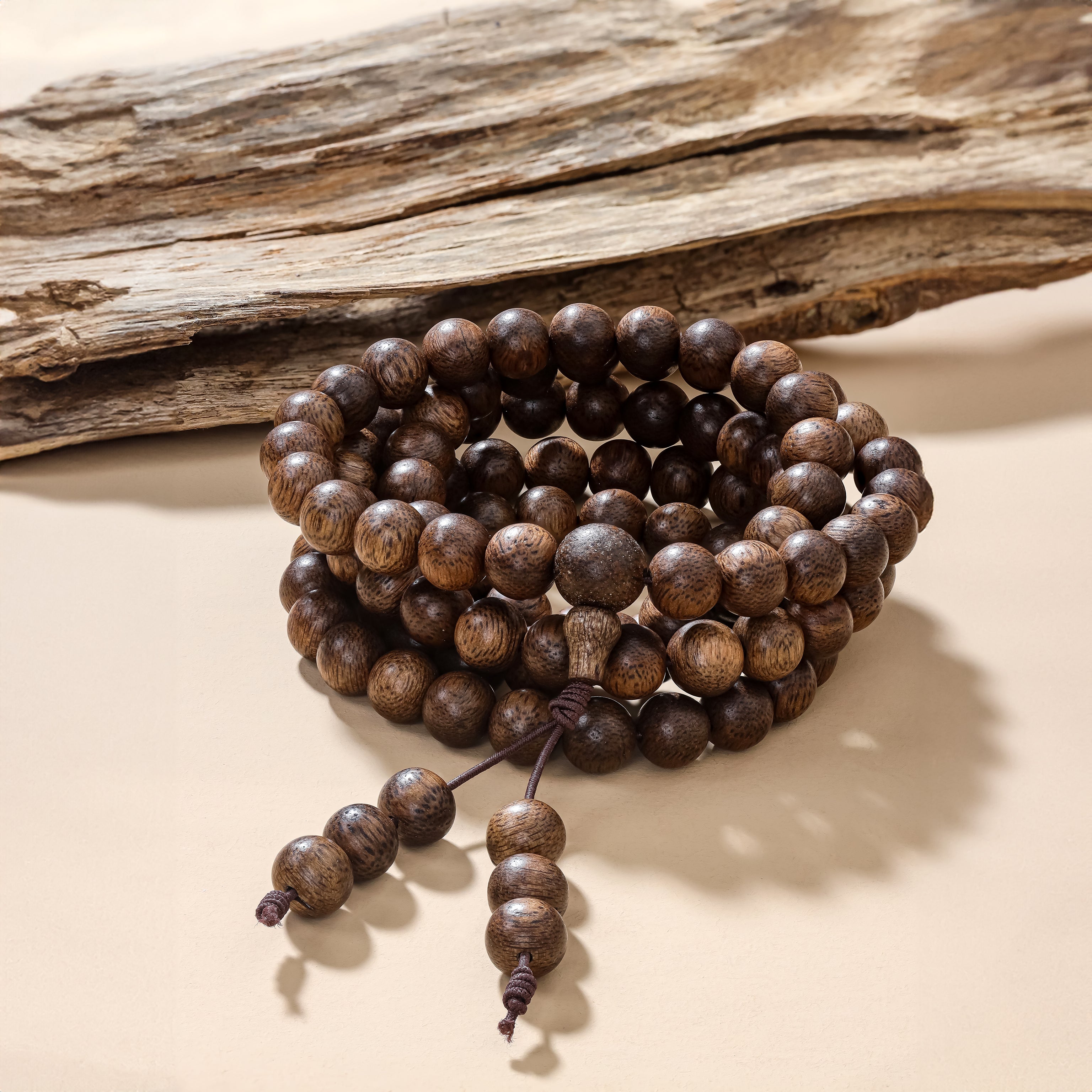 Vietnamese 108 Beads Agarwood Bracelet (8mm) -  HC2343