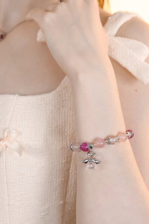 Aumtumn Glow Blush Angel Rose Quartz Bracelet 993167