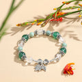 Autumn Glow Greenery Green Strawberry Quartz Bracelet 993365