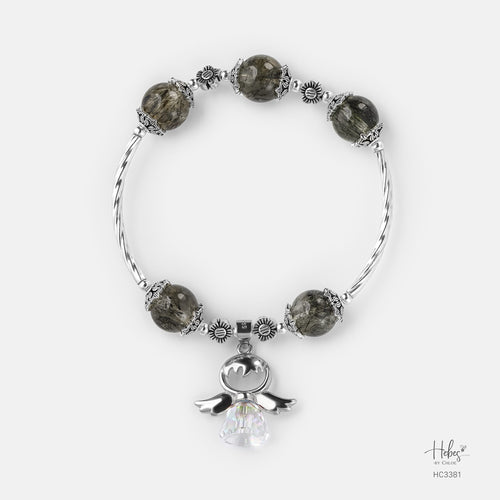 Angel Collection Strength Angel Green Rutilated Quartz Bracelet