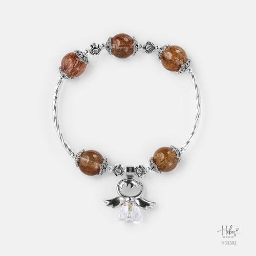 Angel Collection Compassion Angel Brown Rutilated Quartz Bracelet
