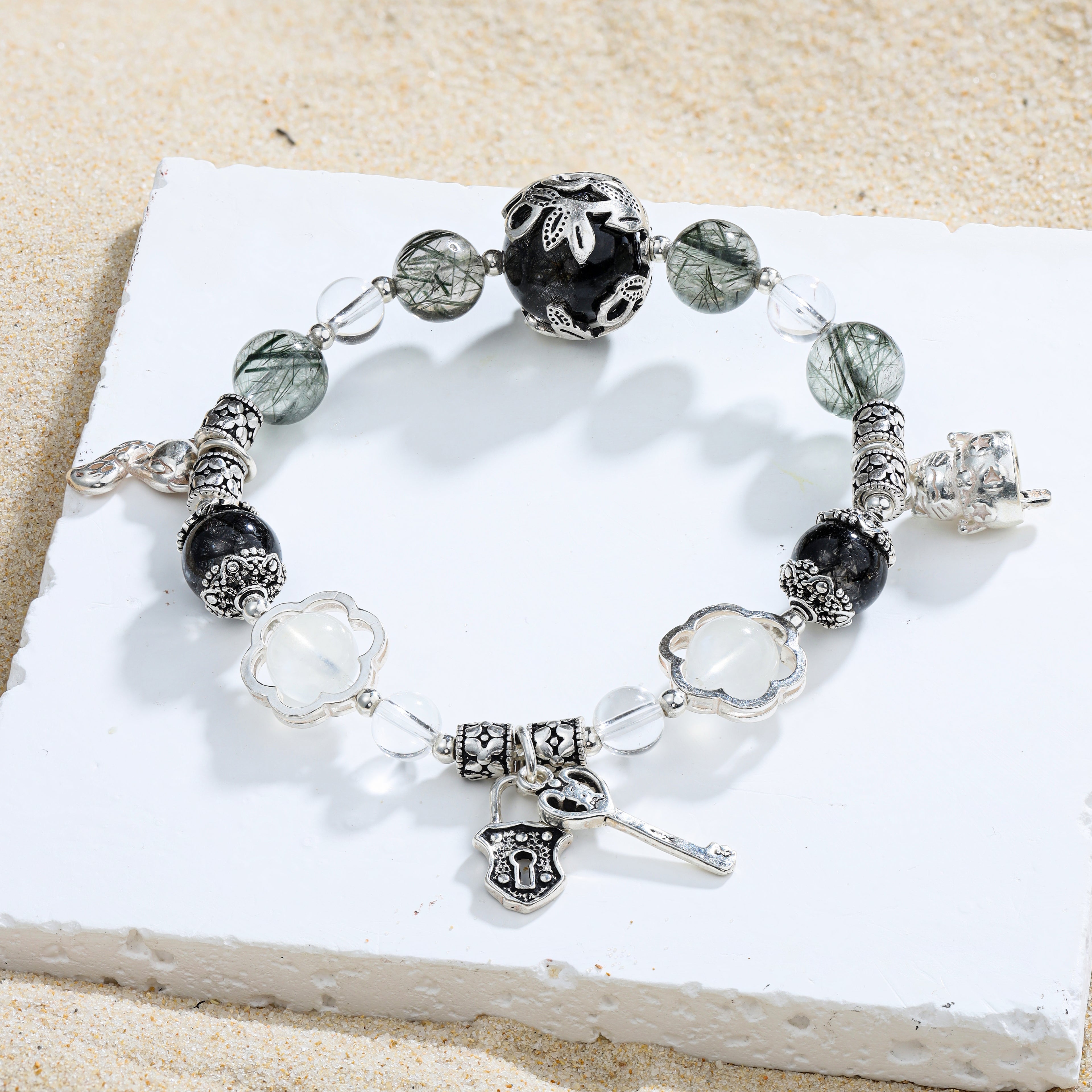 Green rutilated quartz Bracelet 993479