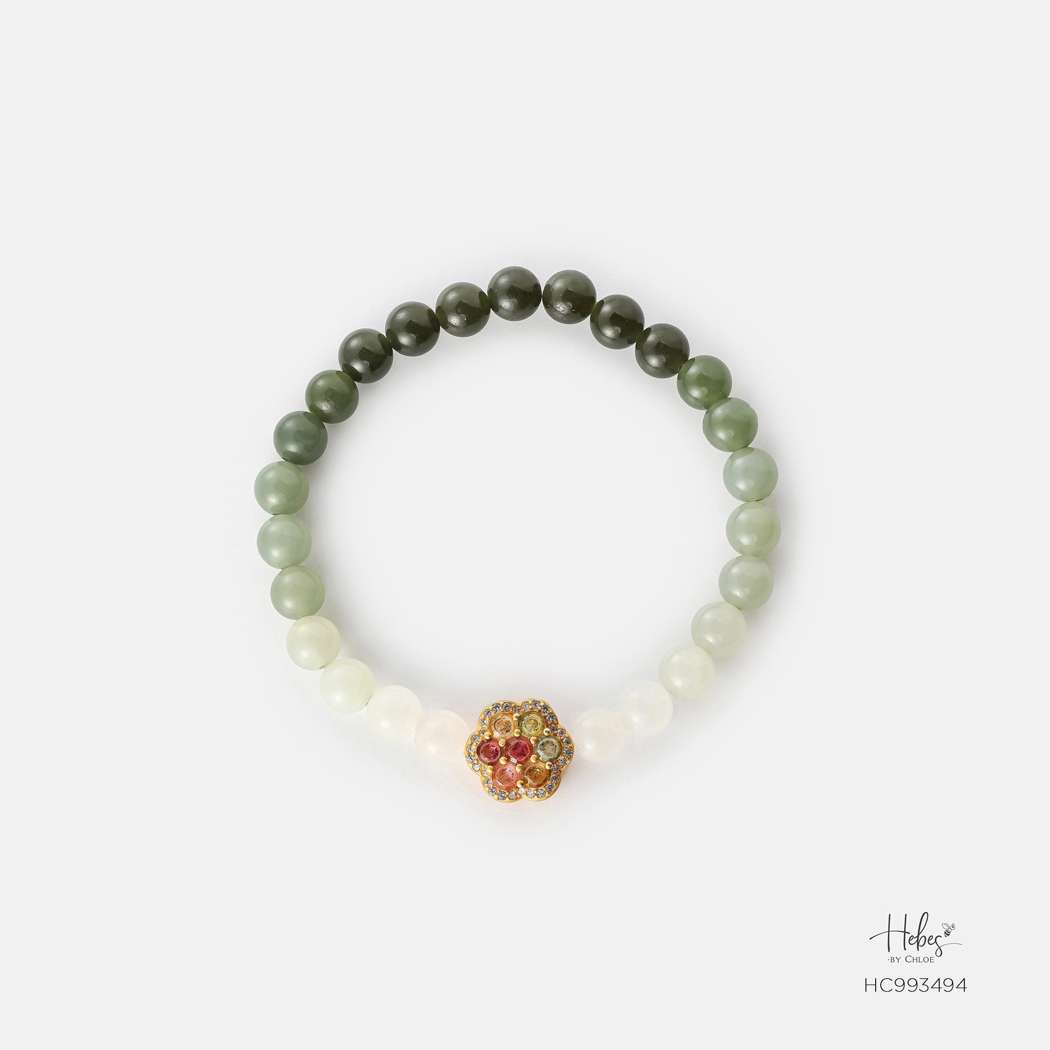 Glimmer Celestial Bloom Jade Bracelet 993494