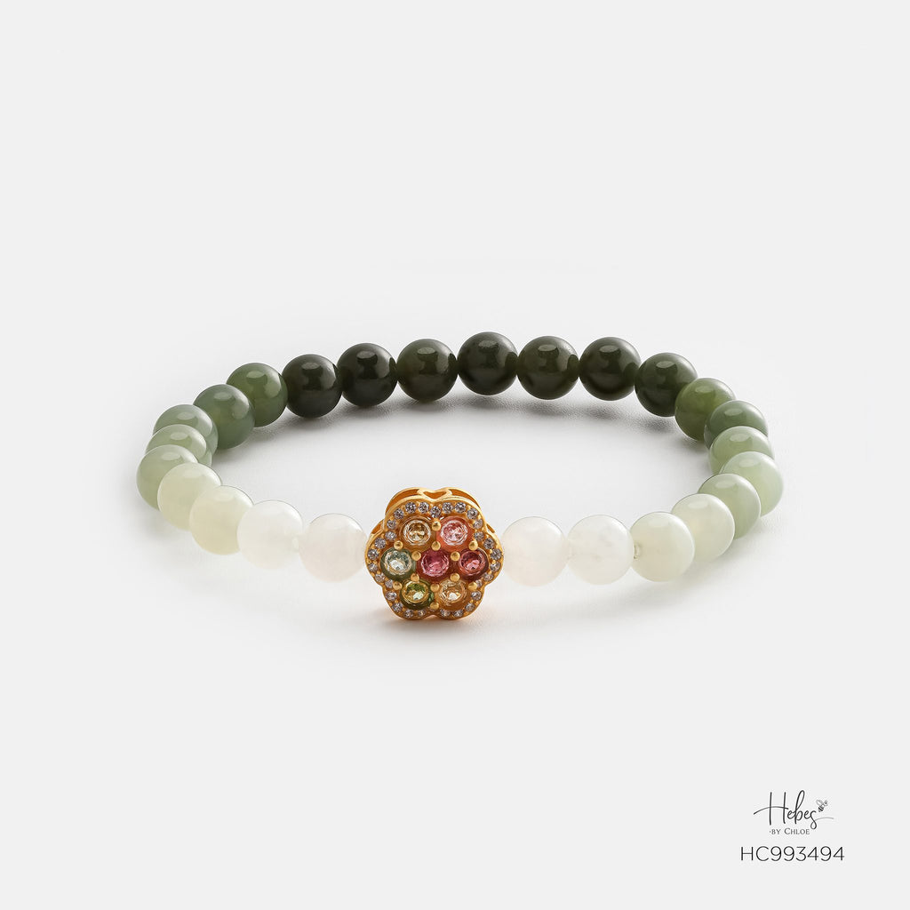 Glimmer Celestial Bloom Jade Bracelet 993494
