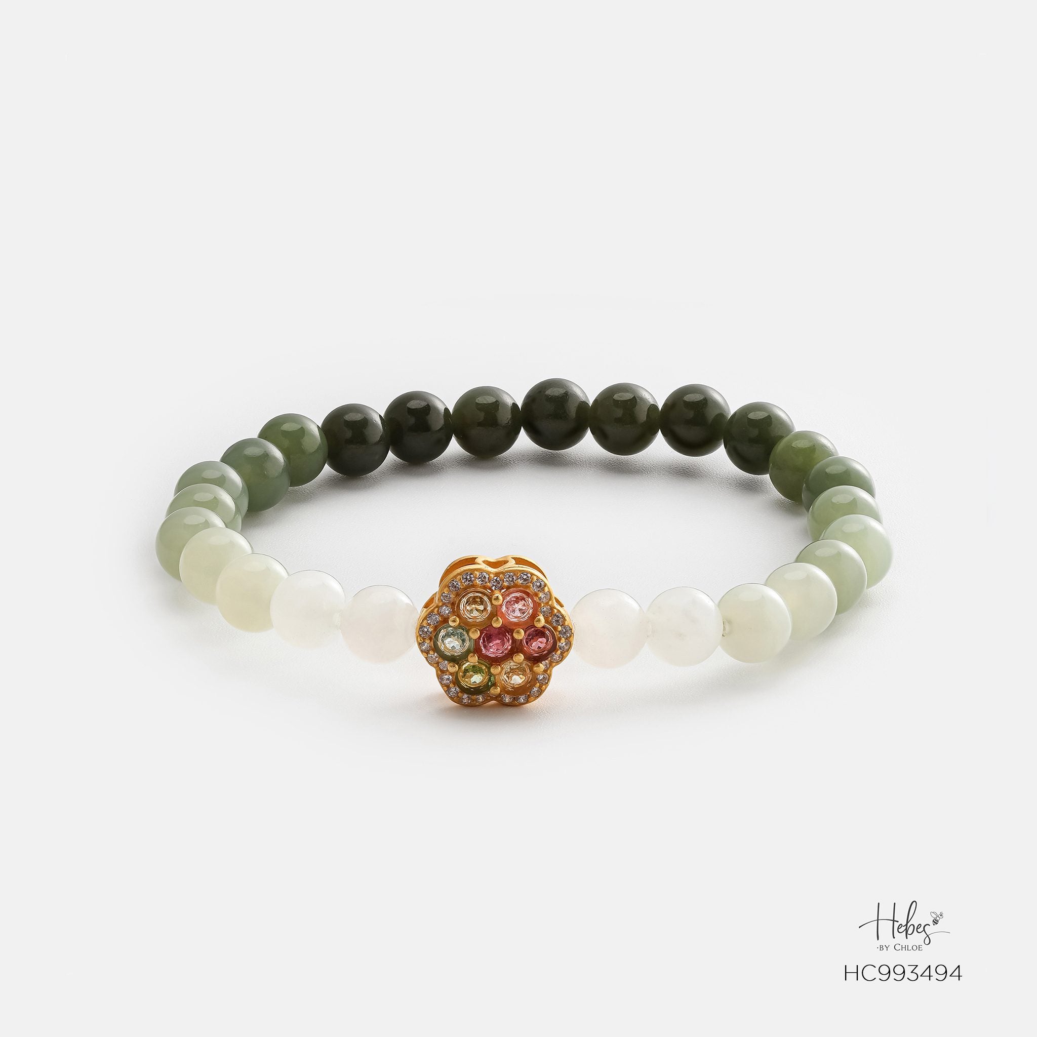 Glimmer Celestial Bloom Jade Bracelet 993494