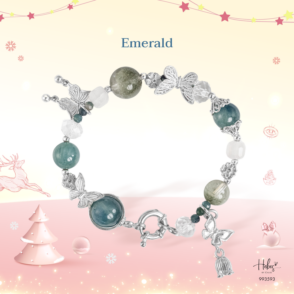 Winter Blessings Crystal Wings Jade Bracelet 993593
