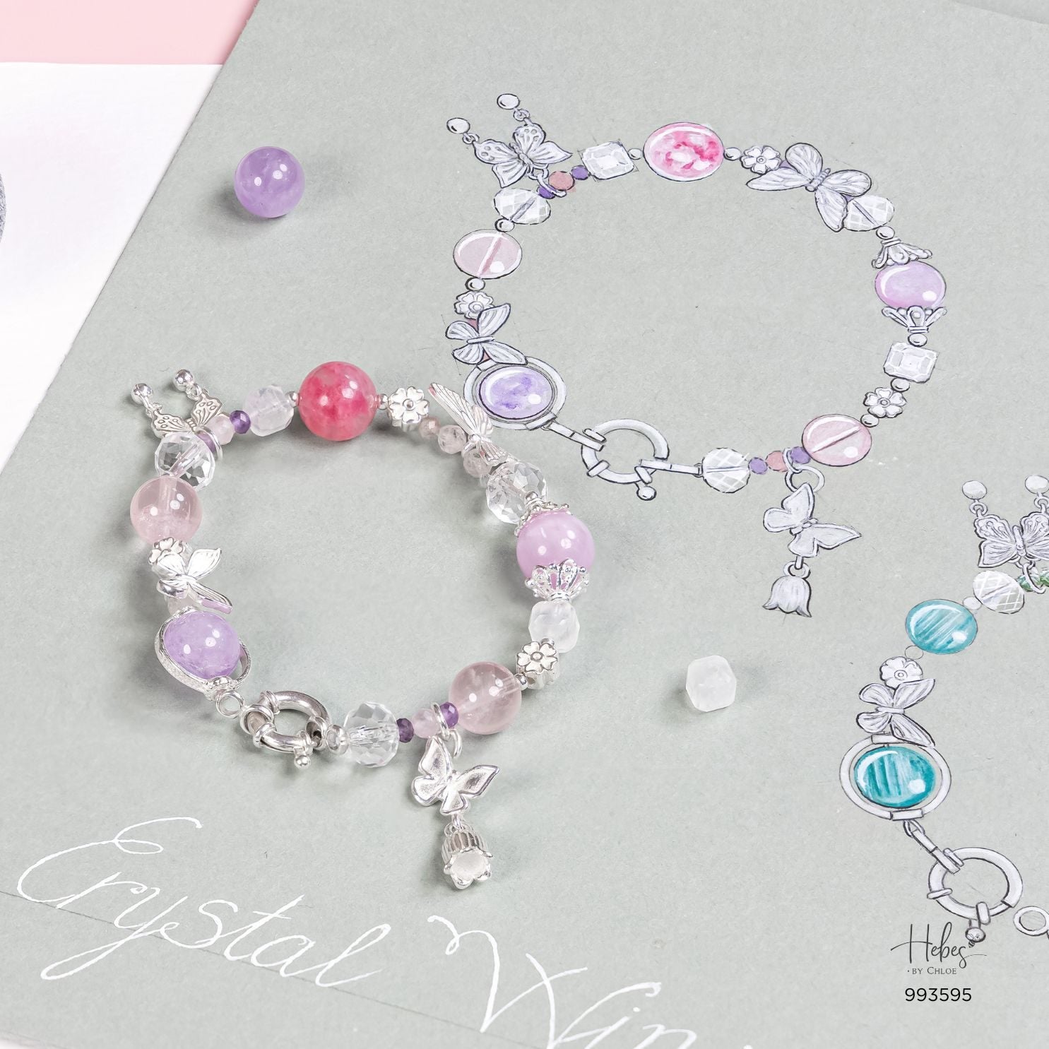 Winter Blessings Crystal Wings Amethyst Bracelet 993595