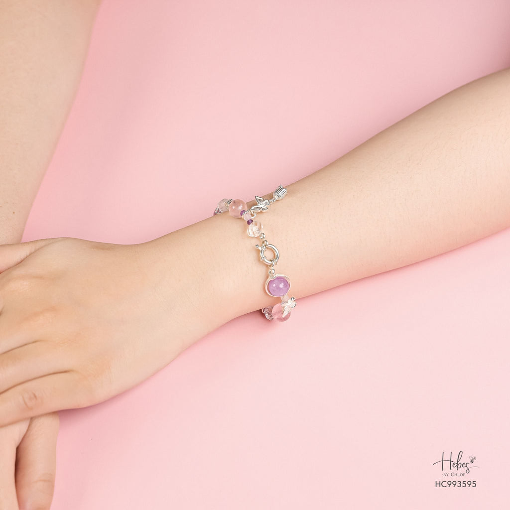 Winter Blessings Crystal Wings Amethyst Bracelet 993595