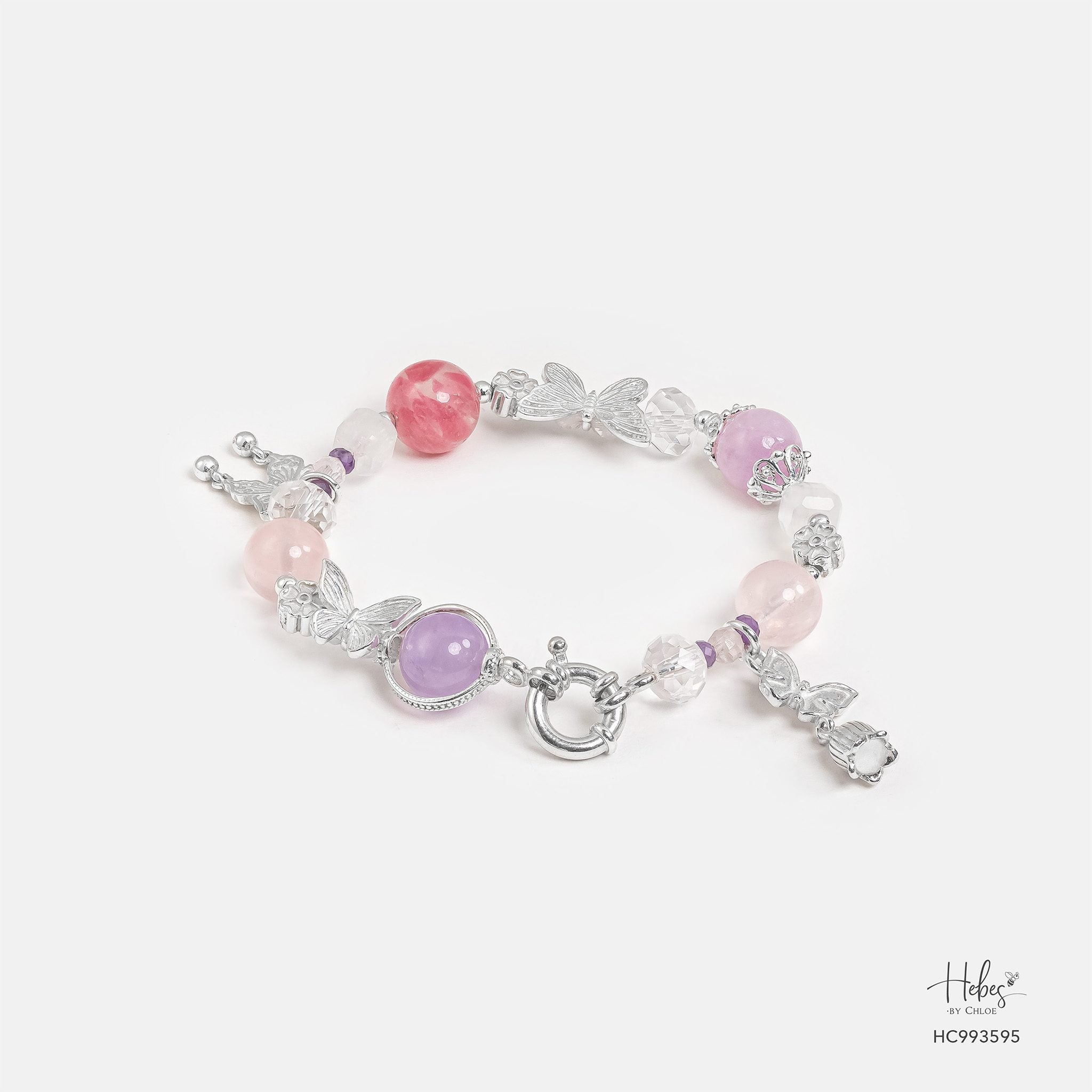Winter Blessings Crystal Wings Amethyst Bracelet 993595