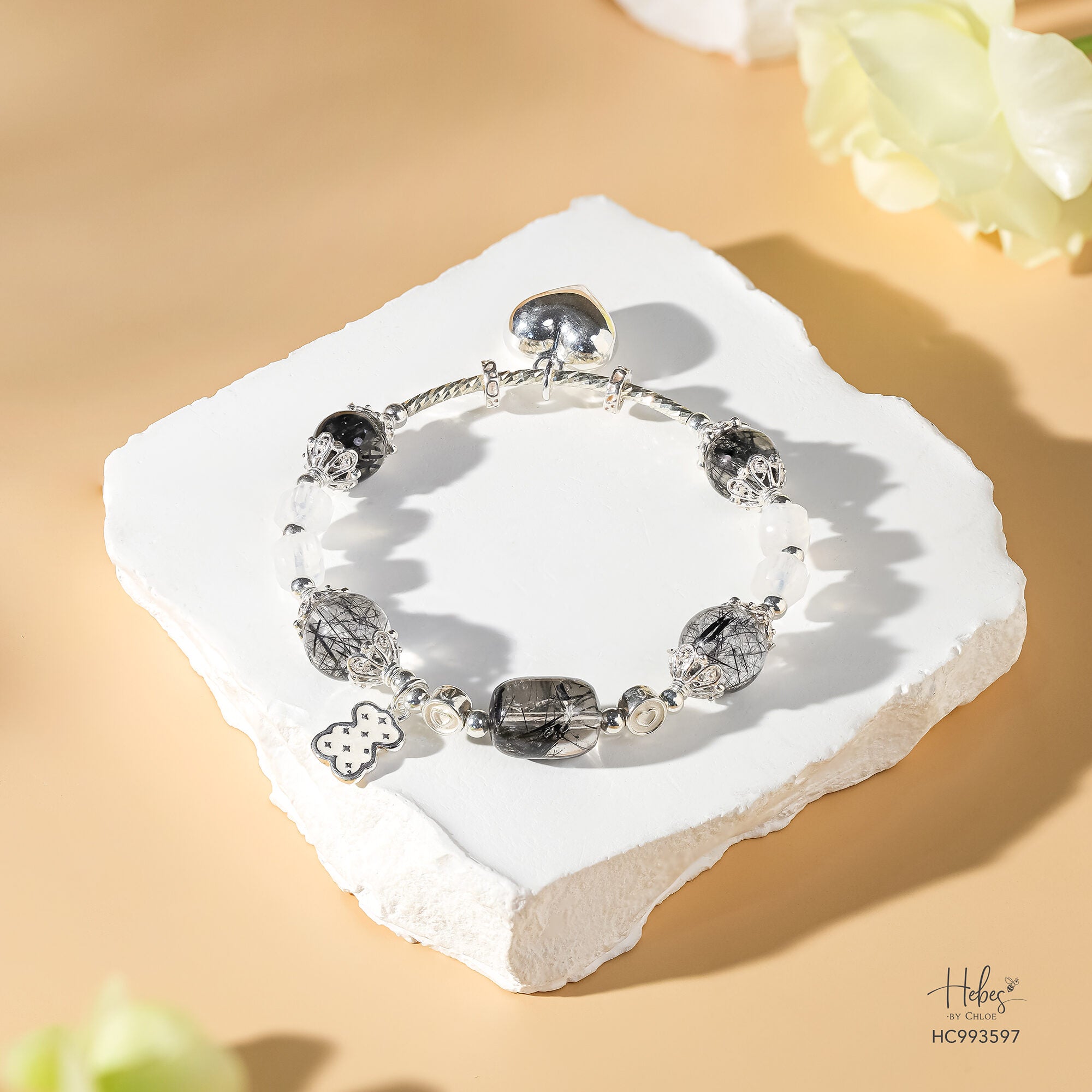 Grateful Heart Radiant Vision Black Rutilated Quartz Bracelet 993597
