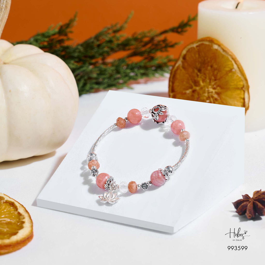 Grateful Heart Inner Clarity Rhodochrosite Bracelet 993599