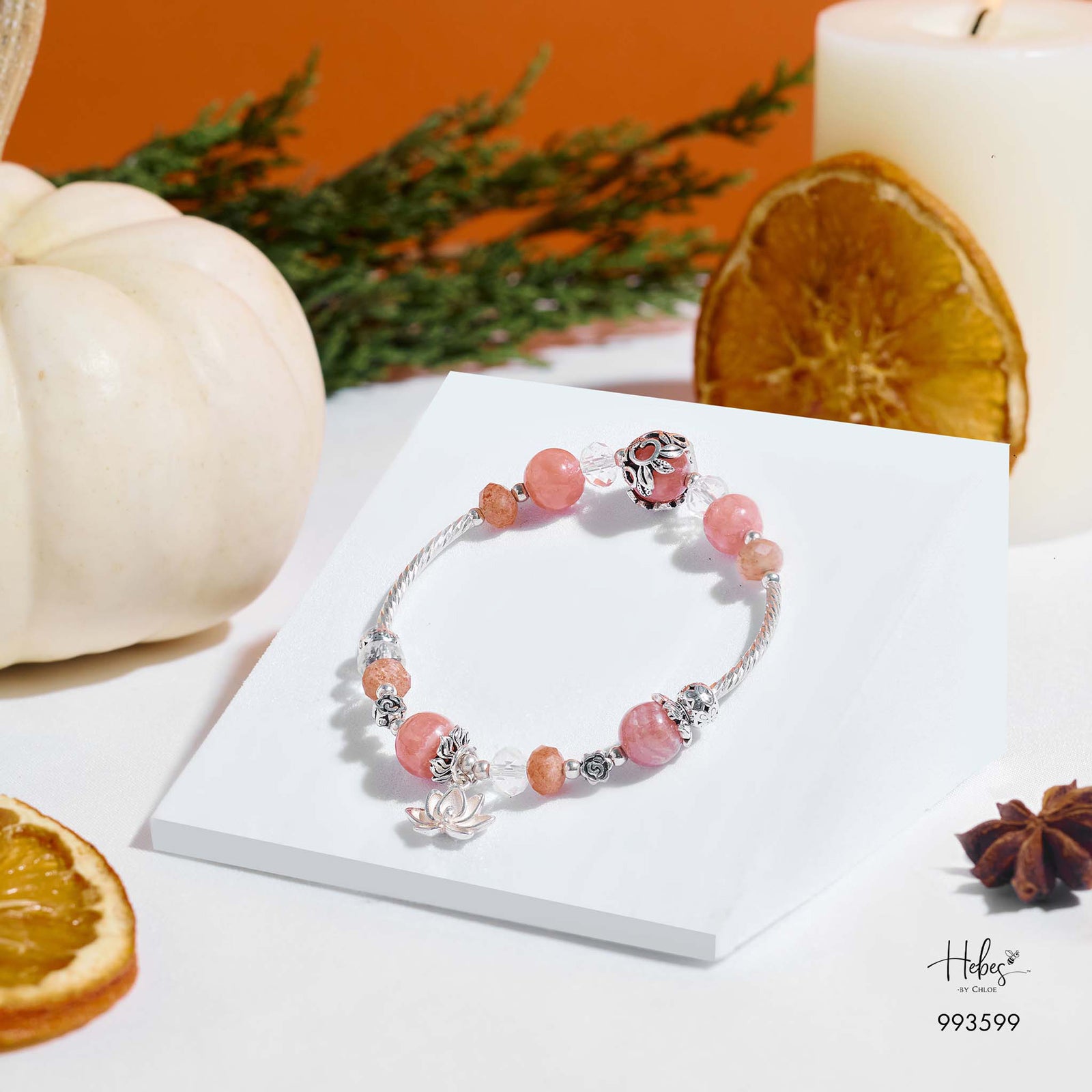 Grateful Heart Inner Clarity Rhodochrosite Bracelet 993599