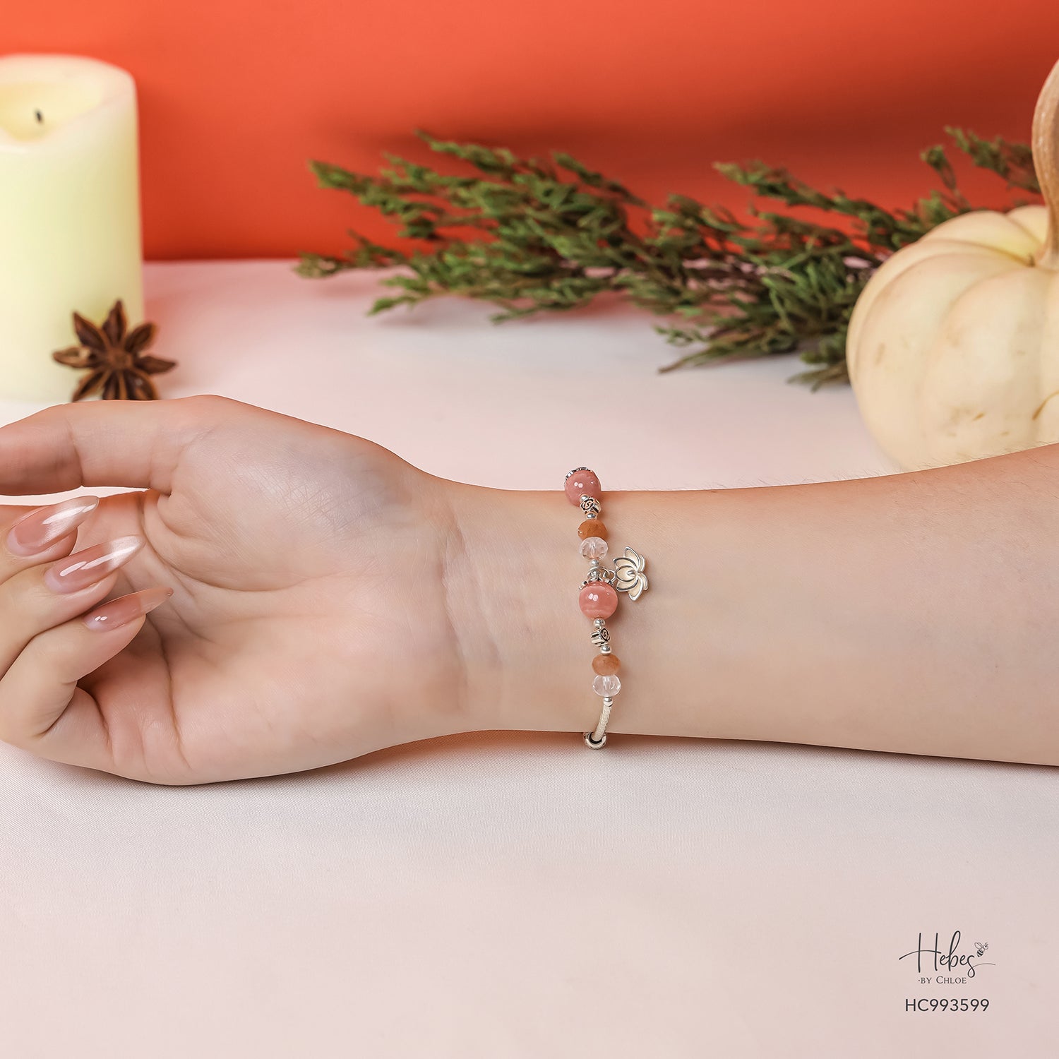 Grateful Heart Inner Clarity Rhodochrosite Bracelet 993599