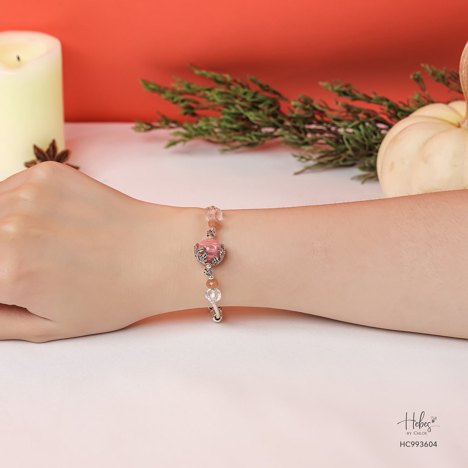 Grateful Heart Pure Serenity Rhodochrosite Bracelet 993604