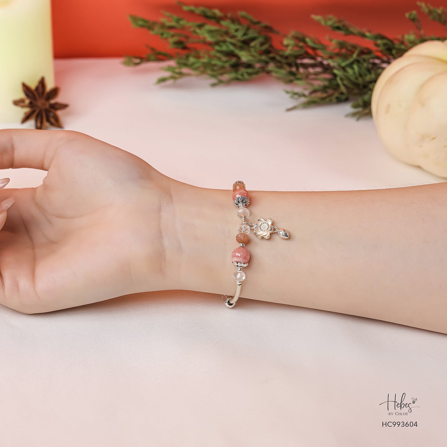 Grateful Heart Pure Serenity Rhodochrosite Bracelet 993604