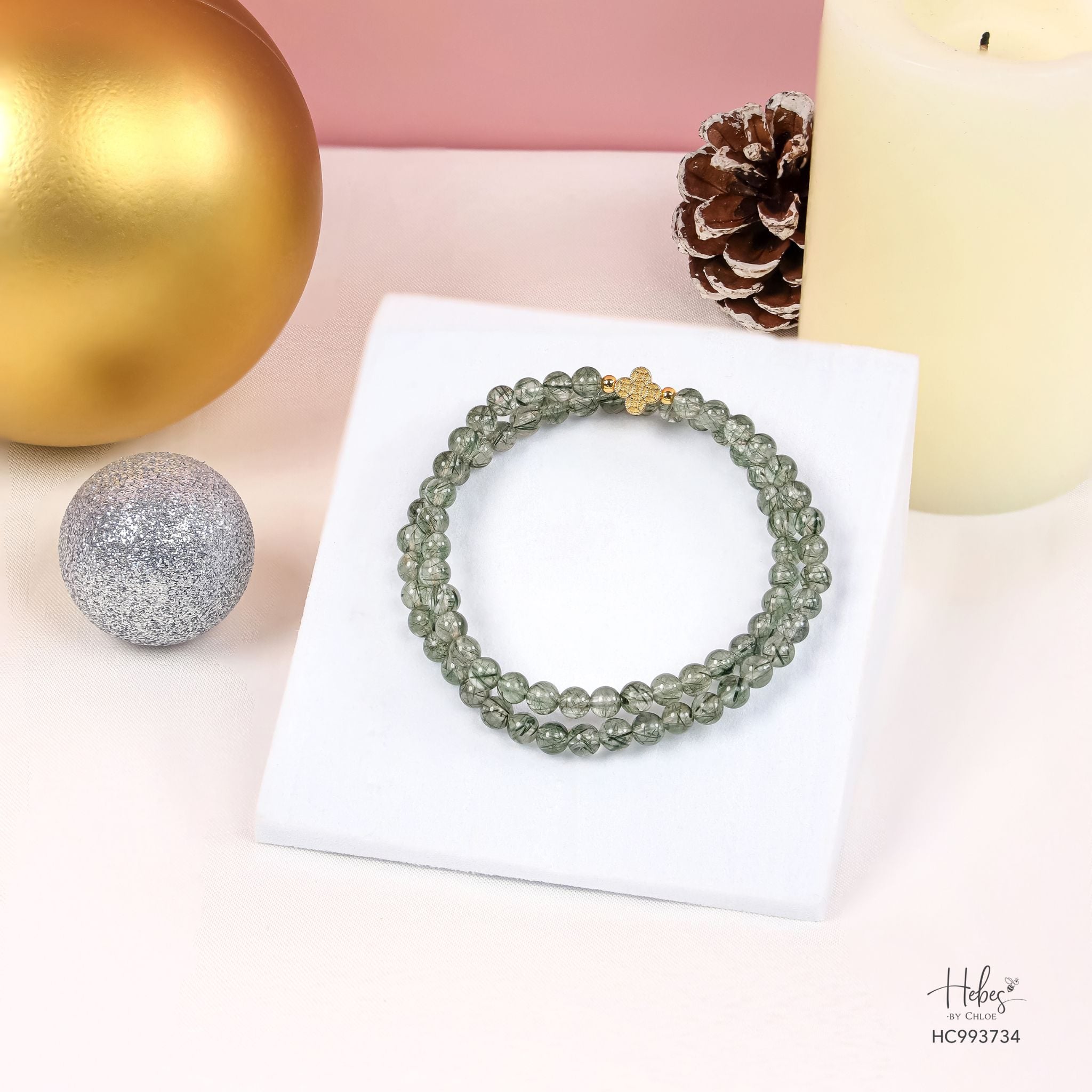 Green rutilated quartz Bracelet 993734
