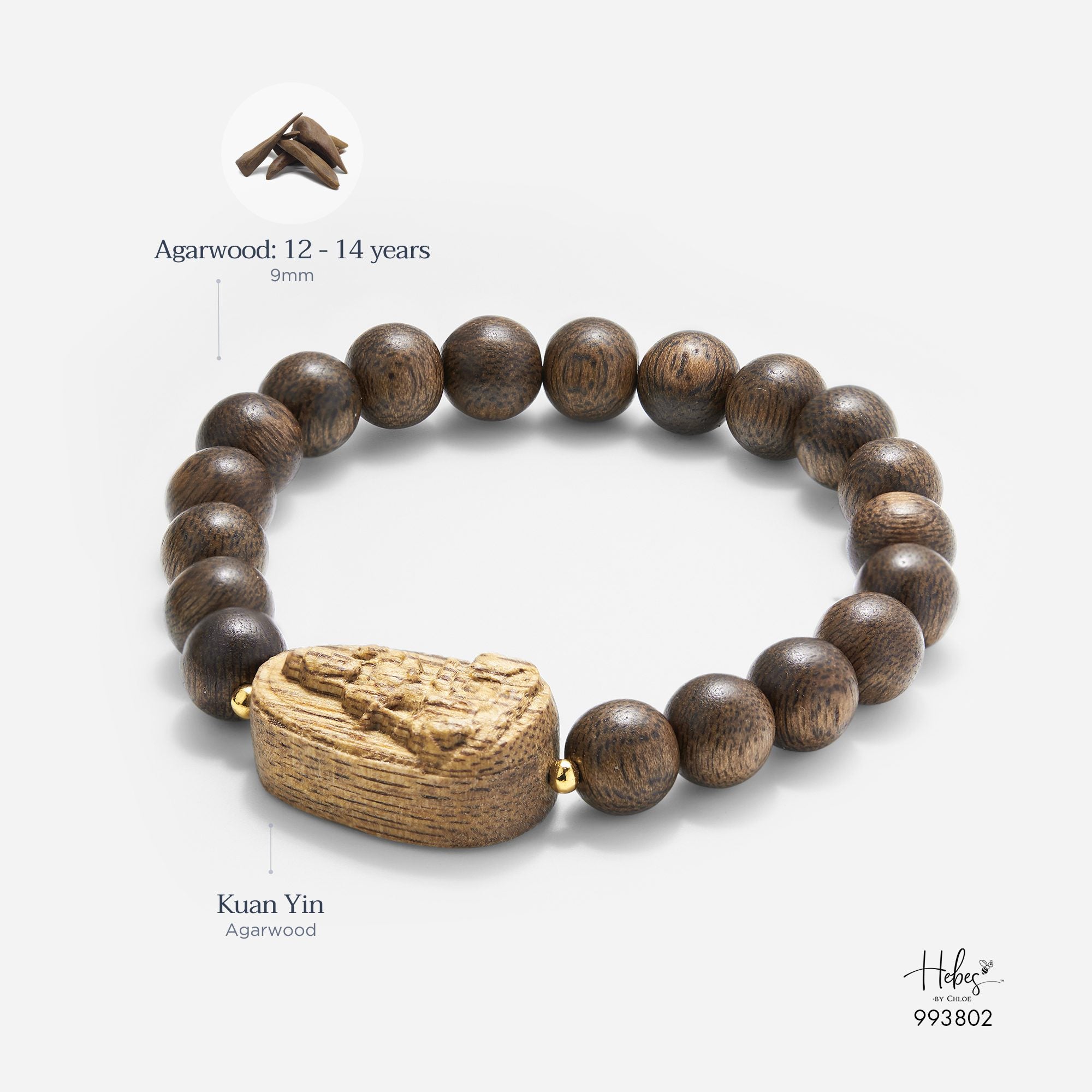 Vietnamese Agarwood Kuan Yin Bracelet 993802