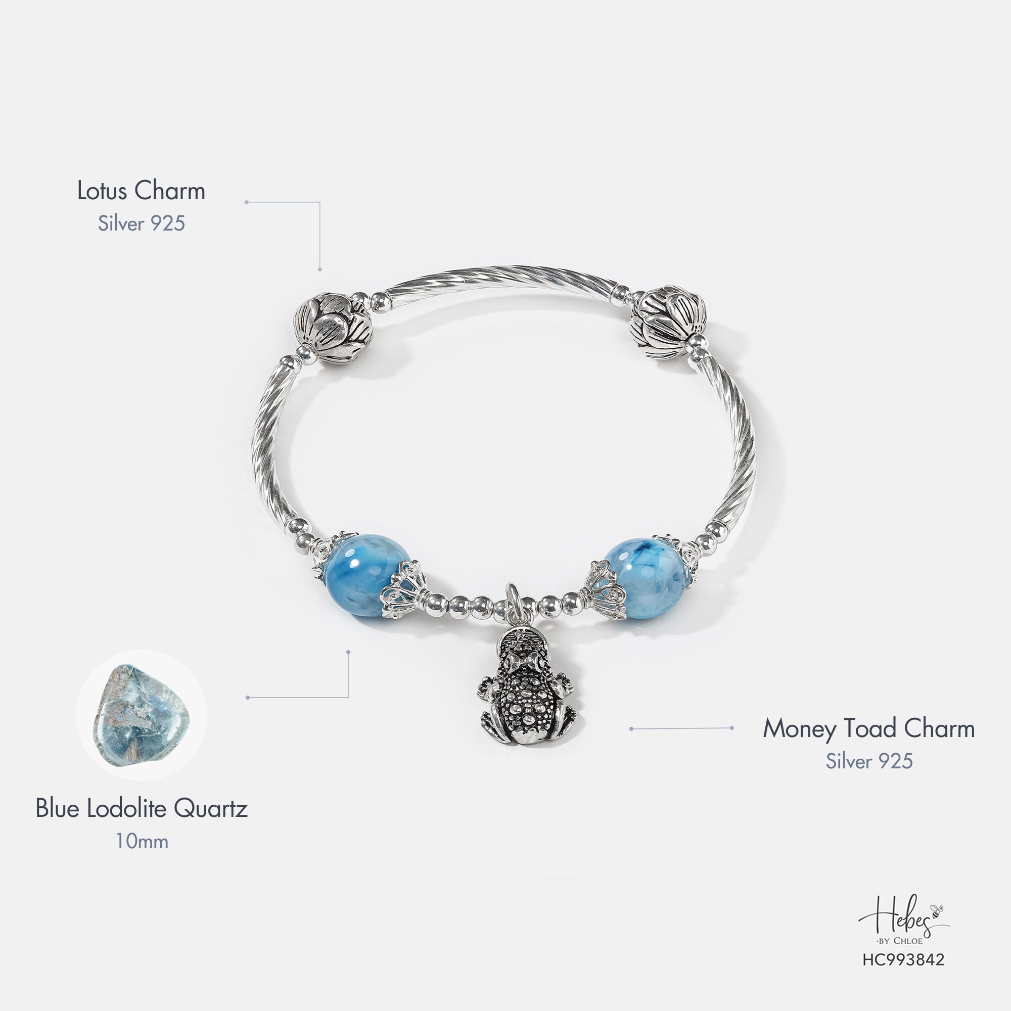 Abundant Flow Lodolite Quartz Bracelet 993842