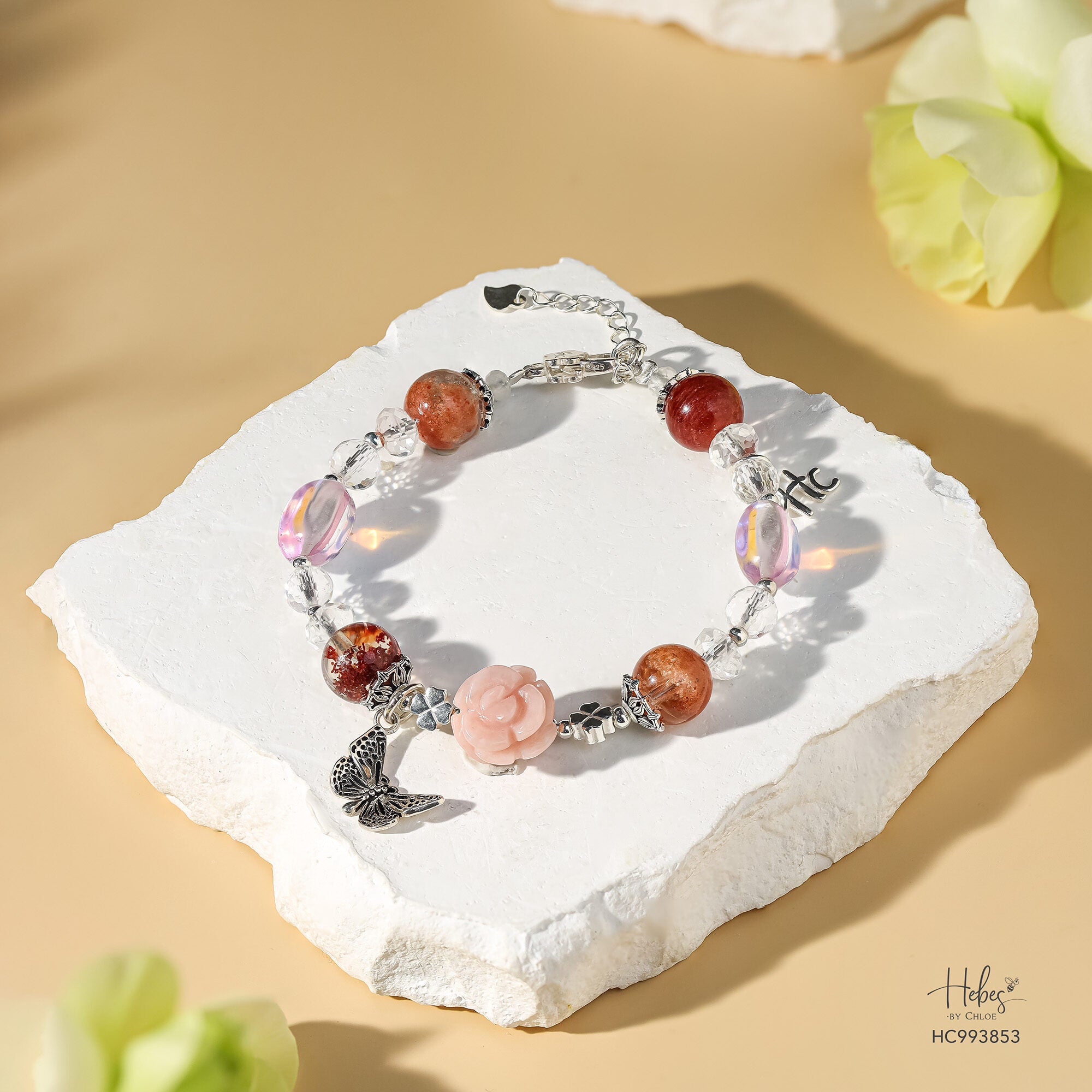 Earth Aura Orange Lodolite Quartz Bracelet 993853