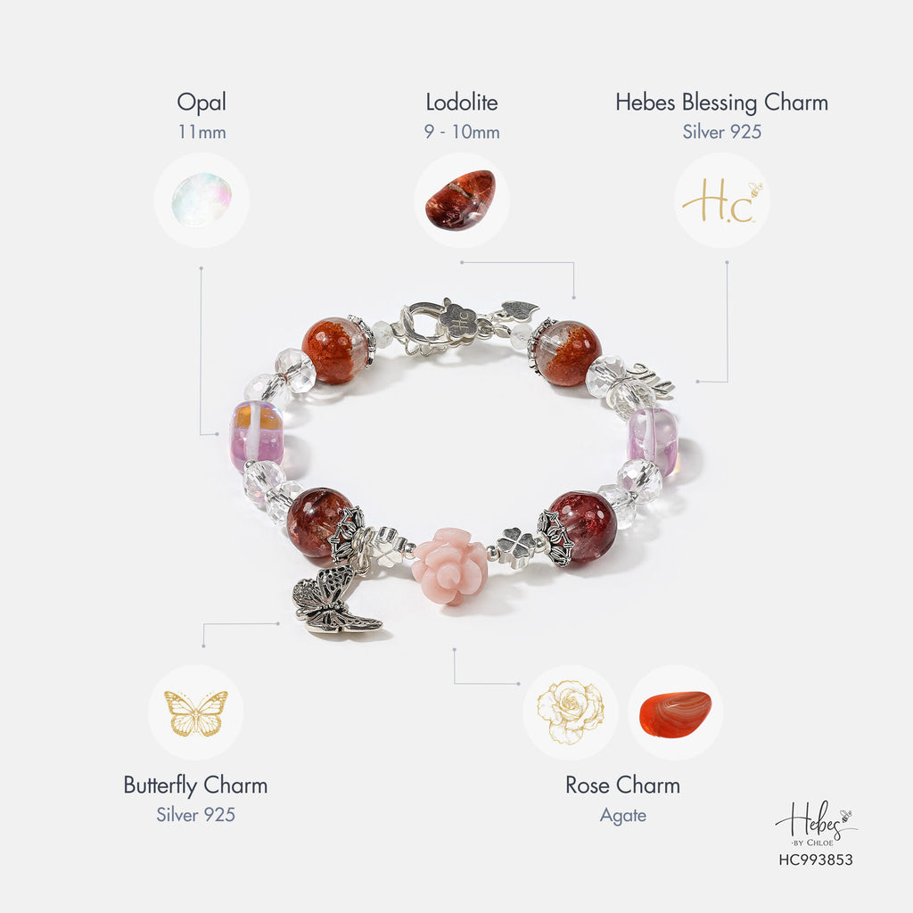 Earth Aura Orange Lodolite Quartz Bracelet 993853