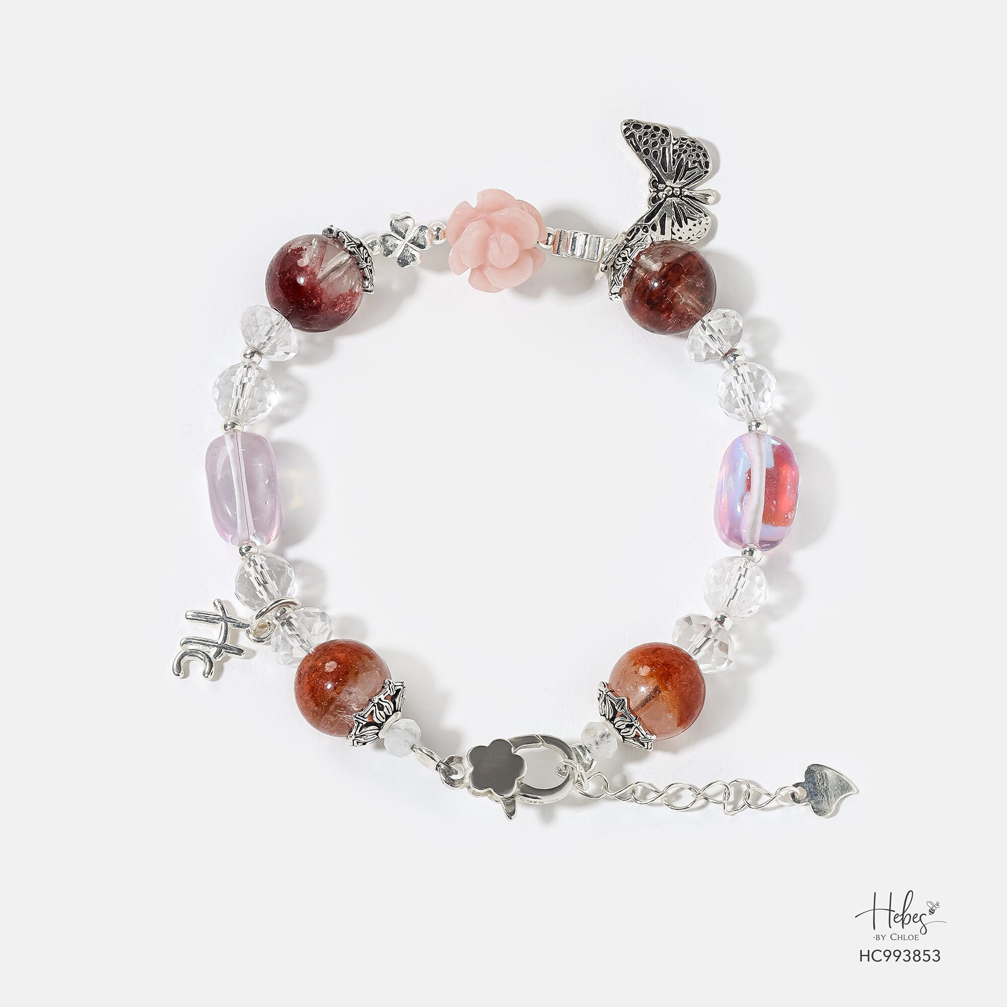 Earth Aura Orange Lodolite Quartz Bracelet 993853