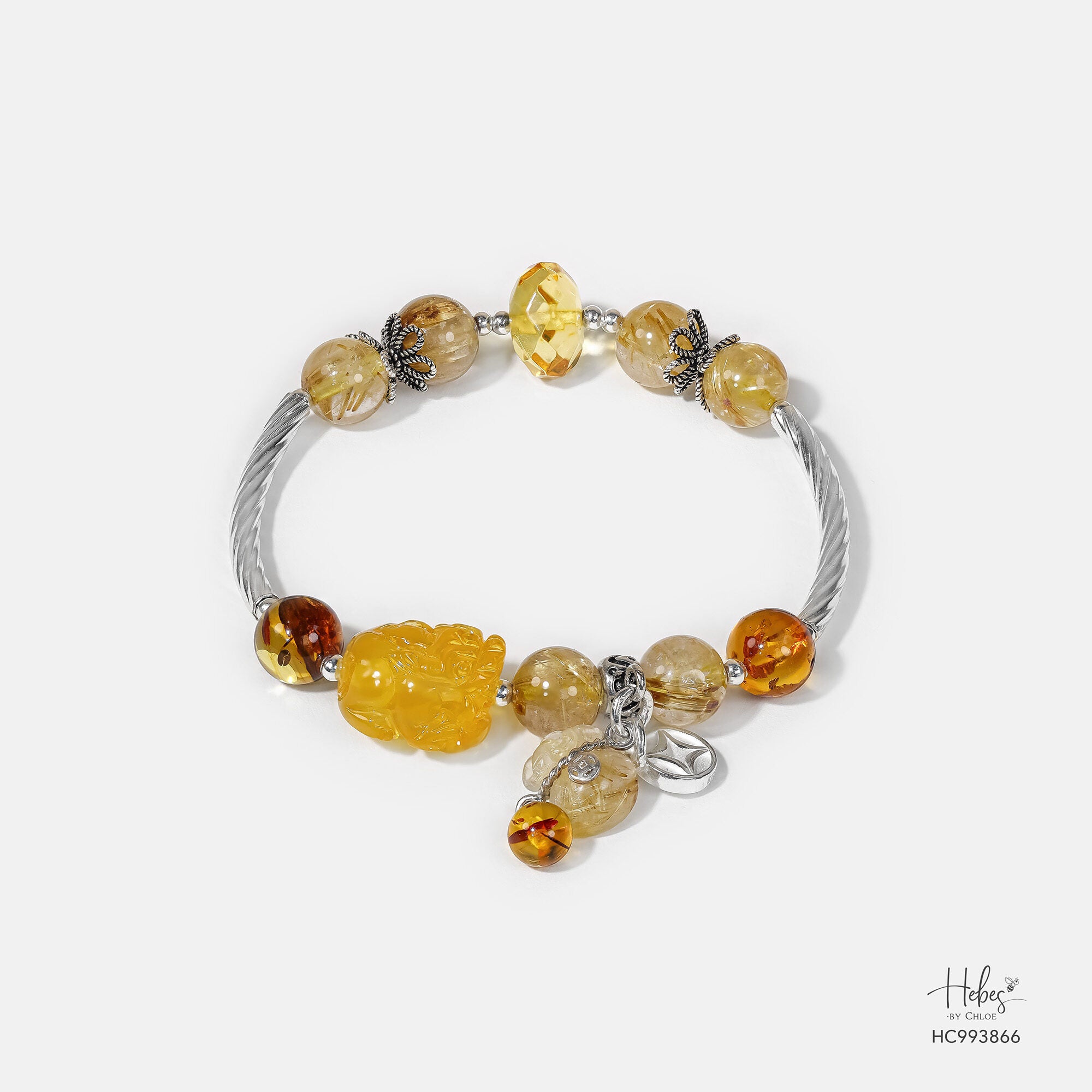 Yellow Rutilated Quartz Bracelet 993866