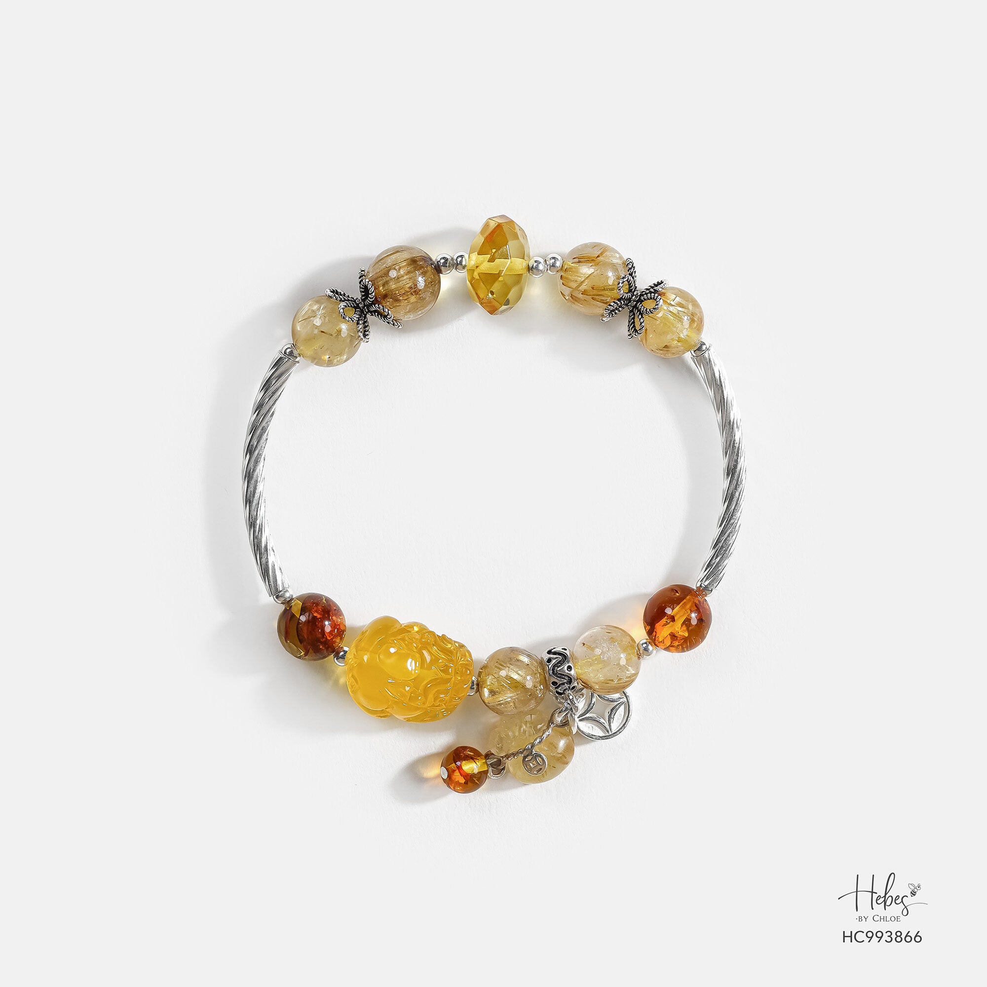 Yellow Rutilated Quartz Bracelet 993866