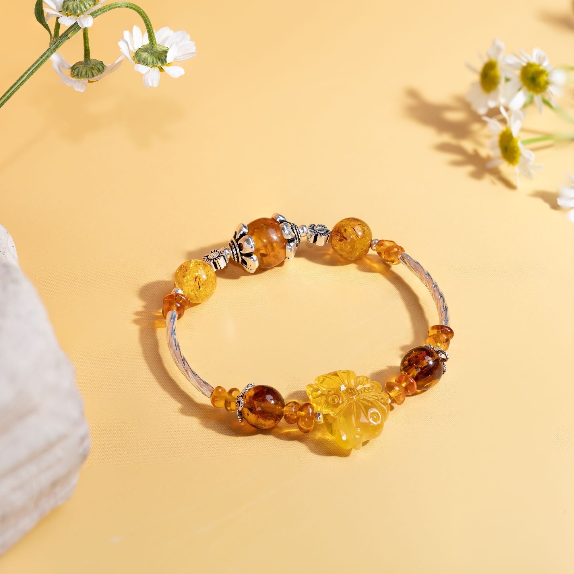 Wealth Blossom Amber Bracelet 993870