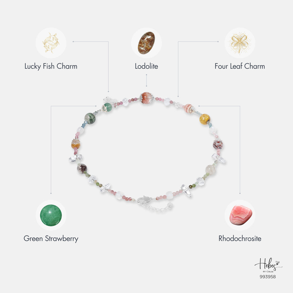 Summer Retreat Lodolite Quartz Necklace for Women 993958