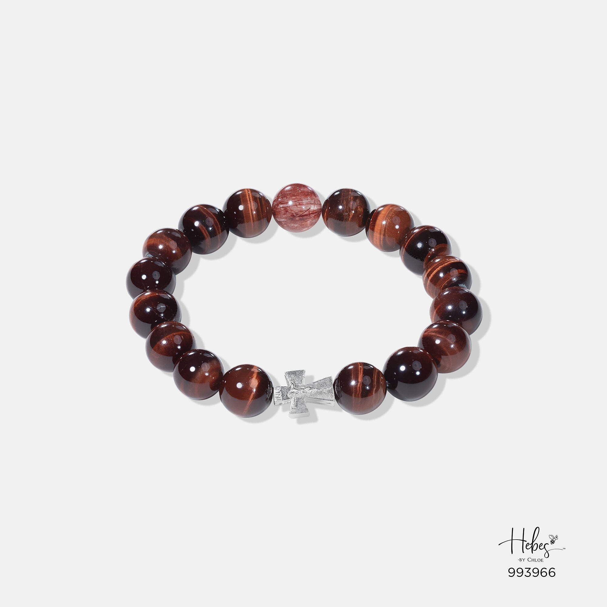 The Emperor Tiger Eye with Red Rutillated Quartz Bracelet 993966