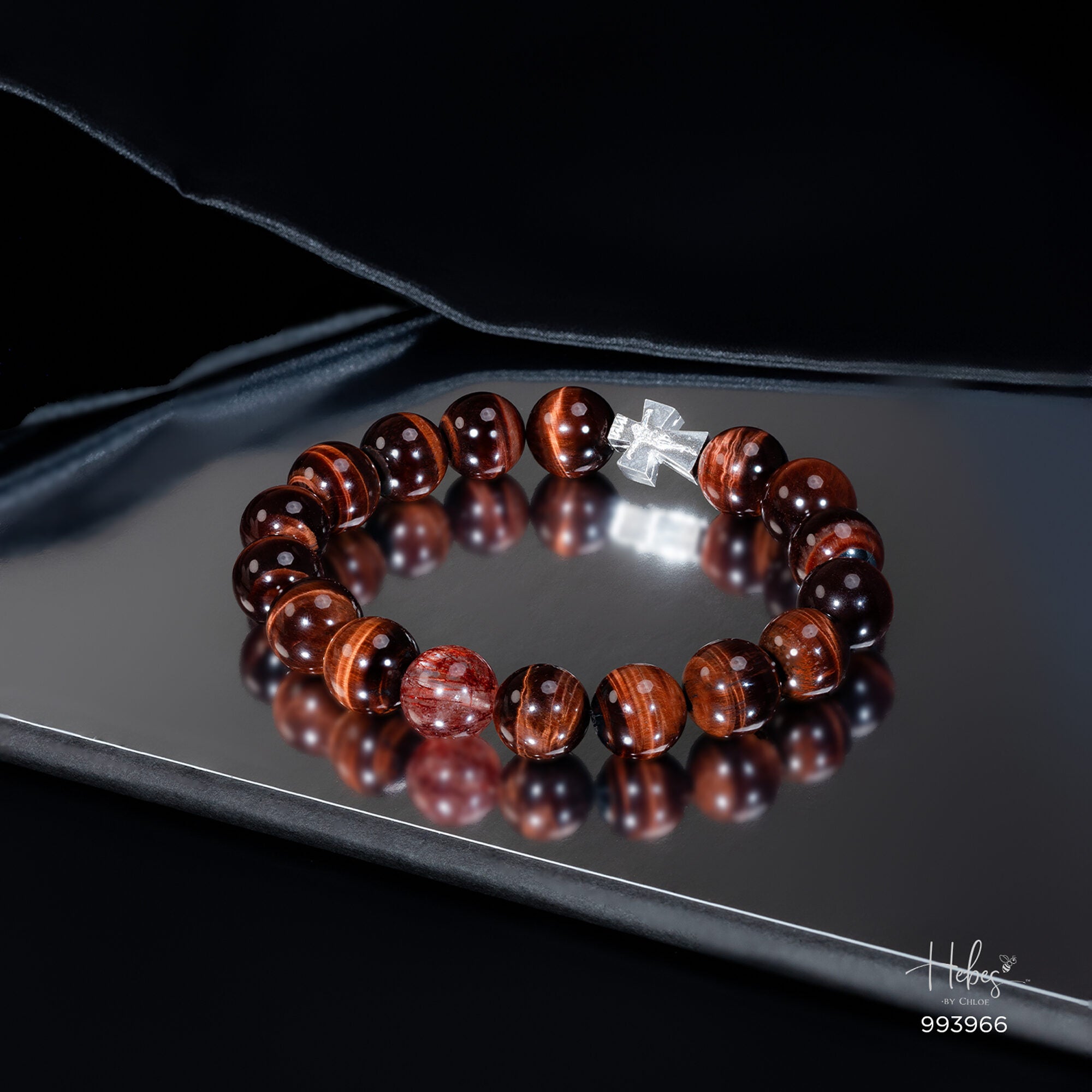 The Emperor Tiger Eye with Red Rutillated Quartz Bracelet 993966