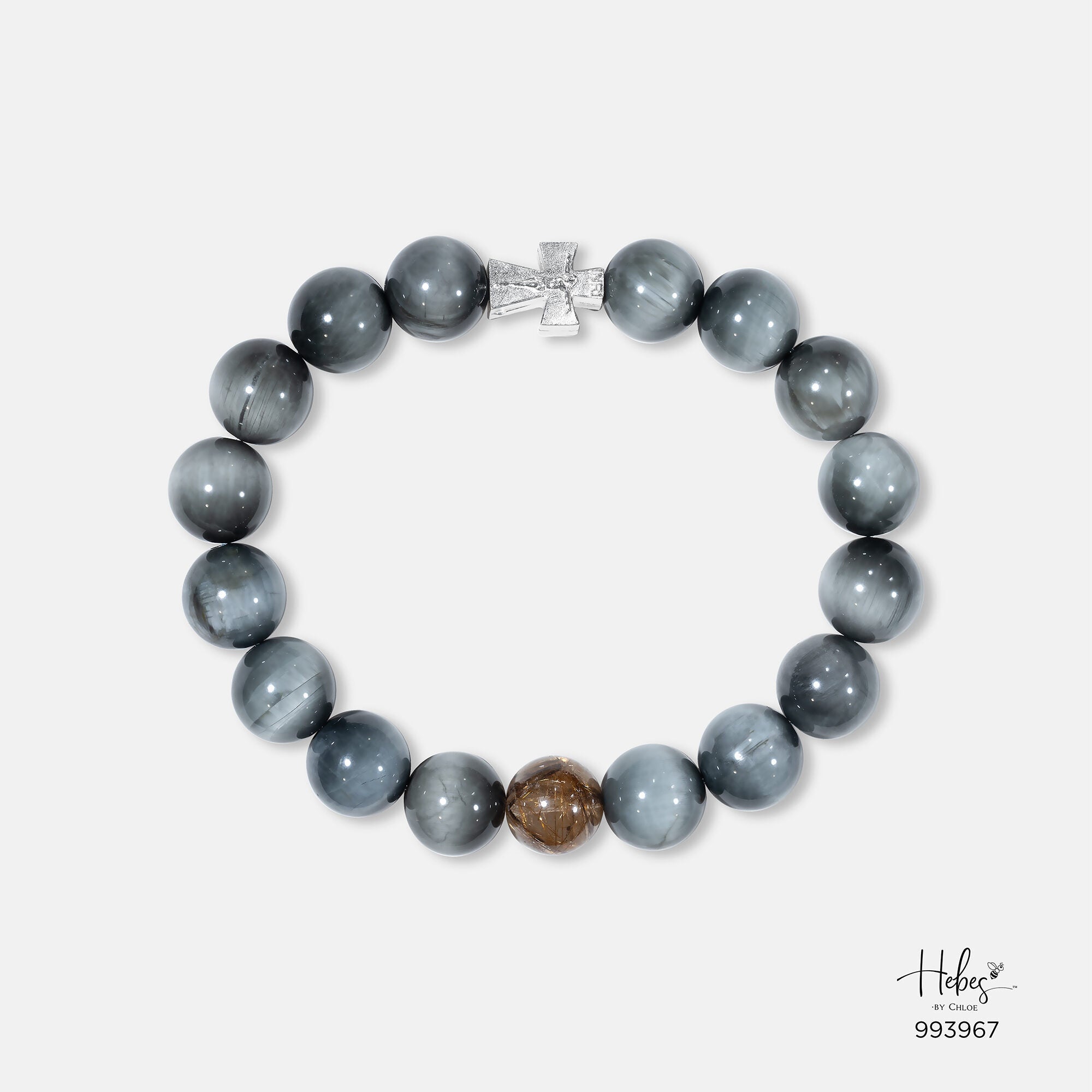 The Emperor Tiger Eye with Brown Rutilated Quartz Bracelet 993967