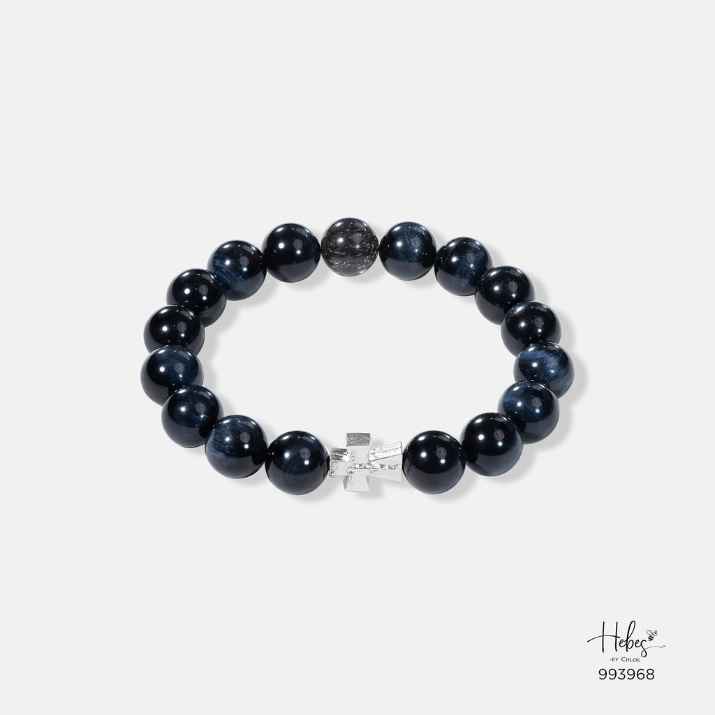 The Emperor Tiger Eye with Black Rutilated Quartz Bracelet 993968