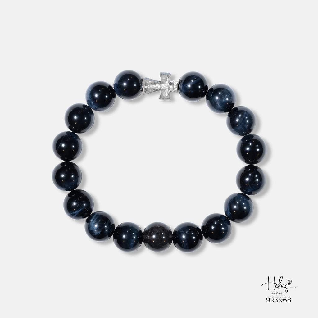 The Emperor Tiger Eye with Black Rutilated Quartz Bracelet 993968