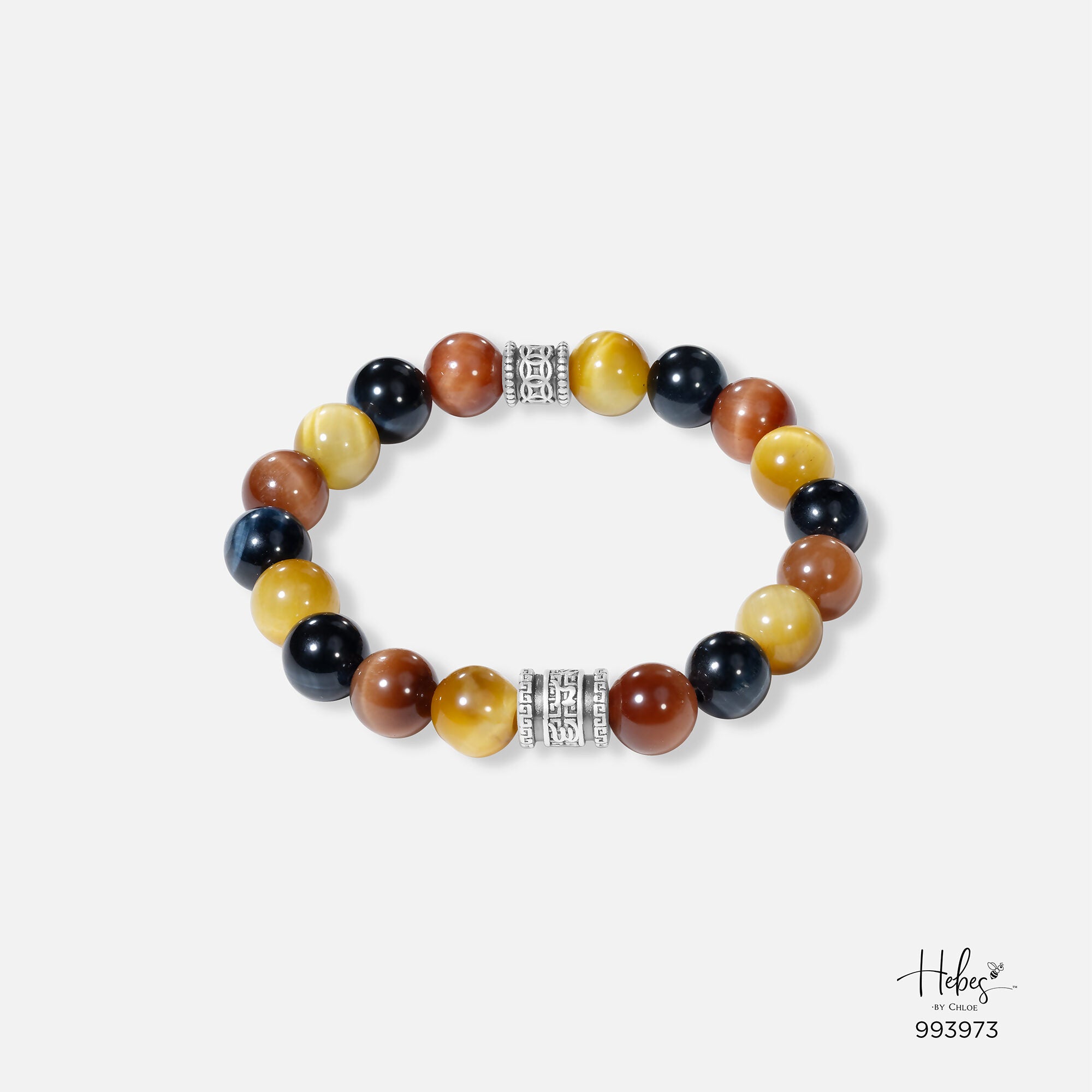 The Emperor Multicolor Tiger Eye Bracelet (10 mm) - 993973