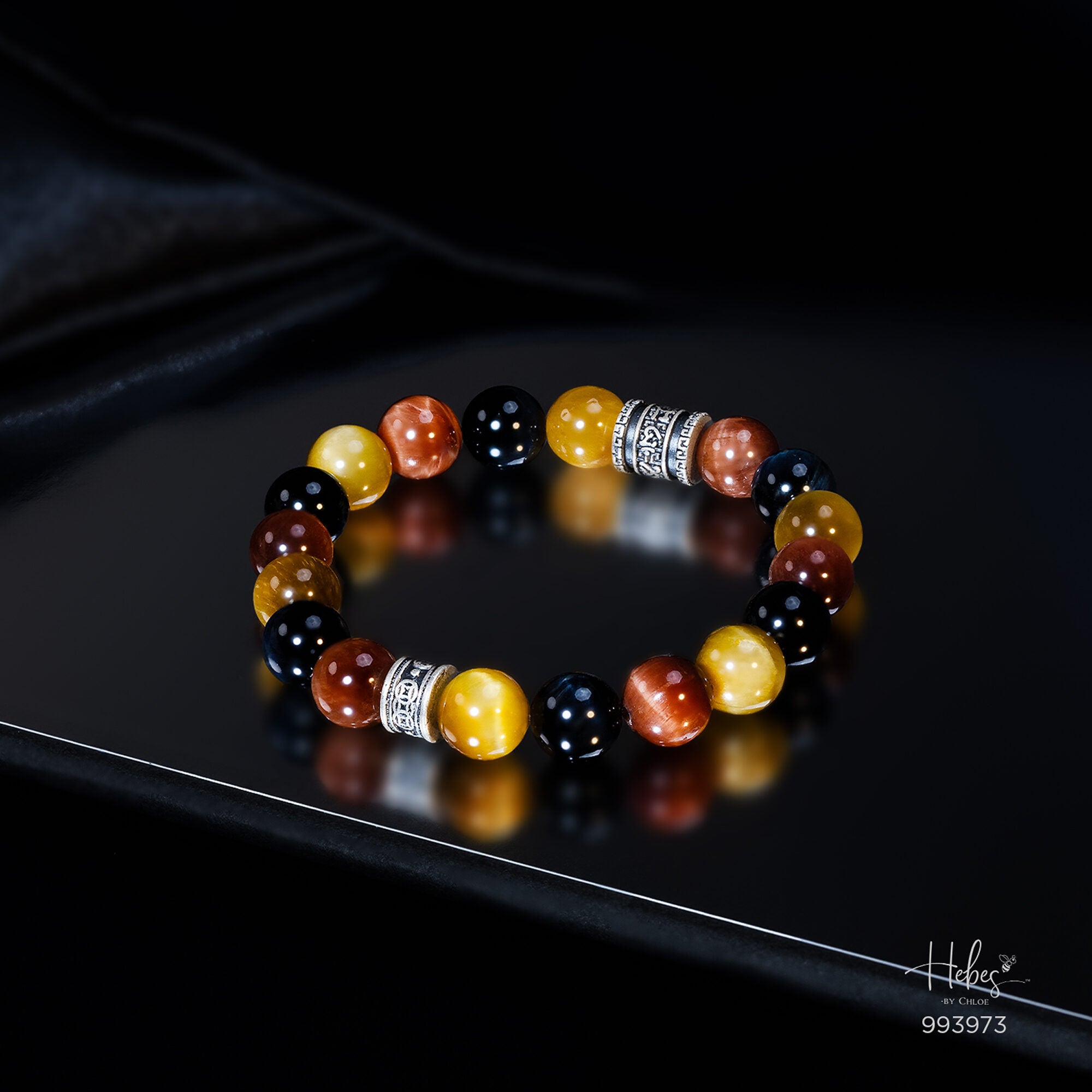 The Emperor Multicolor Tiger Eye Bracelet (10 mm) - 993973