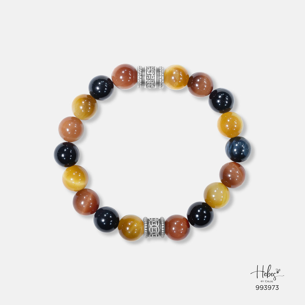 The Emperor Multicolor Tiger Eye Bracelet (10 mm) - 993973
