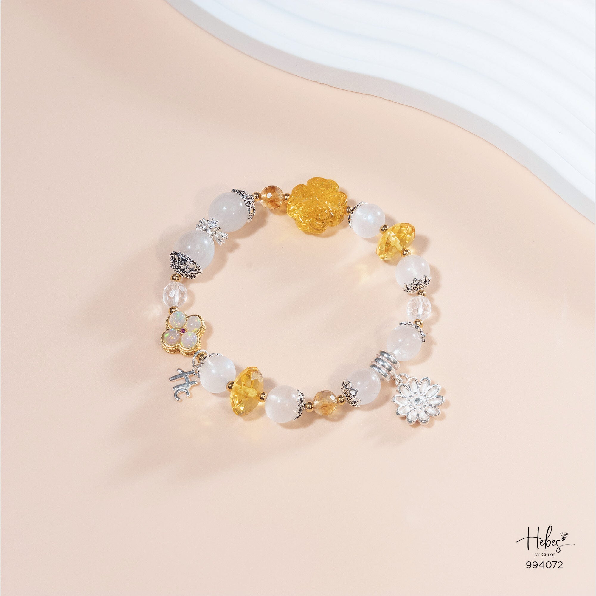 Amber Four-Clover Leaf Bracelet 994072