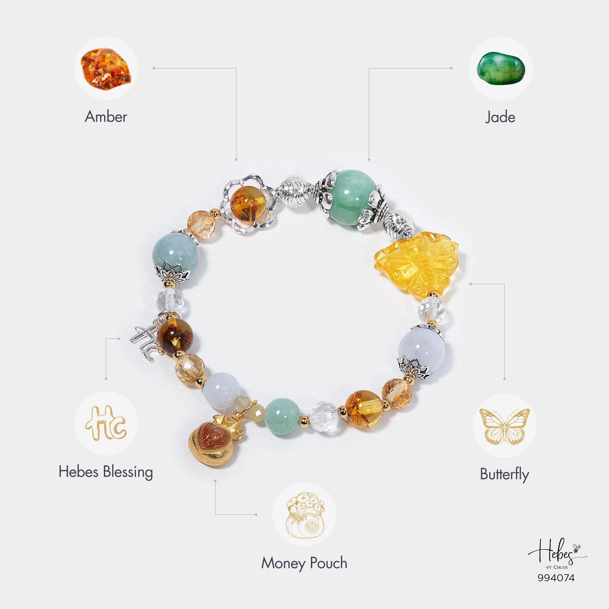 Amber Butterfly Bracelet 994074