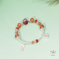 Custom Limited Red Rutilated Money Pouch Bracelet 994101