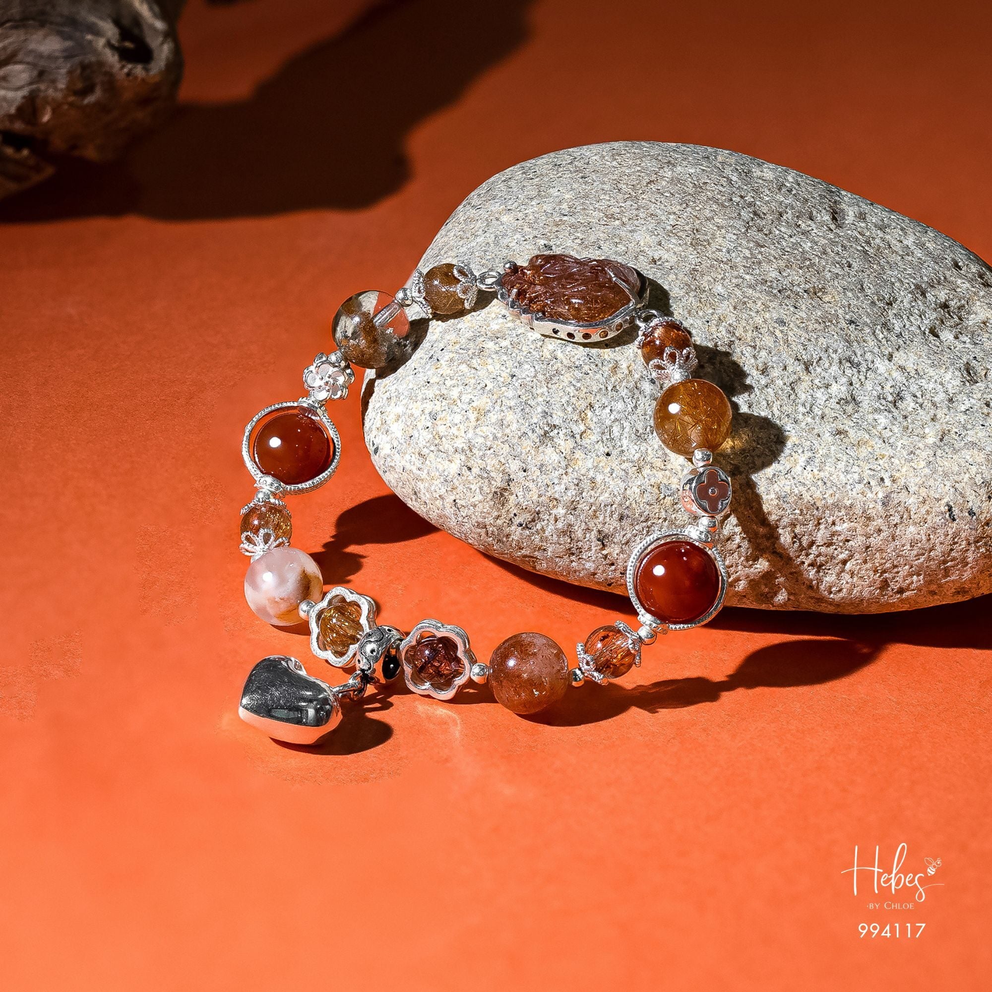 Red Rutilated Quartz Bracelet 994117