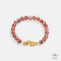 Glimmer Red Rutilated Golden Fish Bracelet 994189