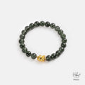 Glimmer Green Rutilated Gold Cat Bracelet 994201
