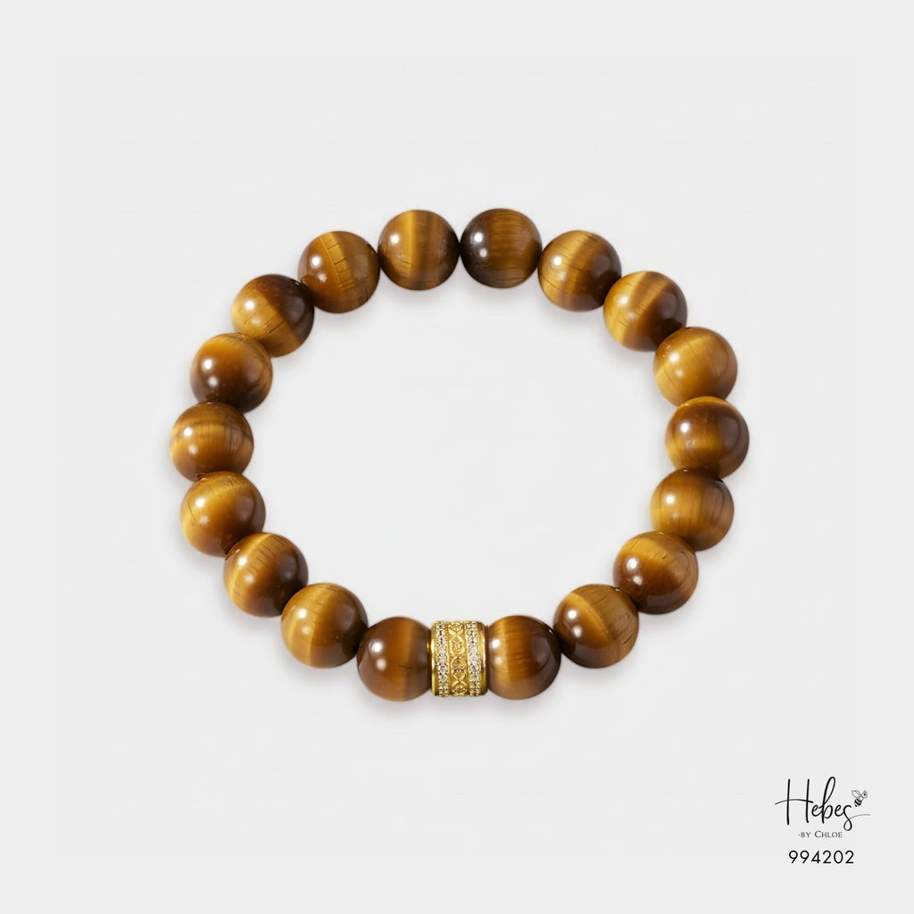 The Emperor Yellow Tiger Eye Gold Lu Feng Bracelet 994202