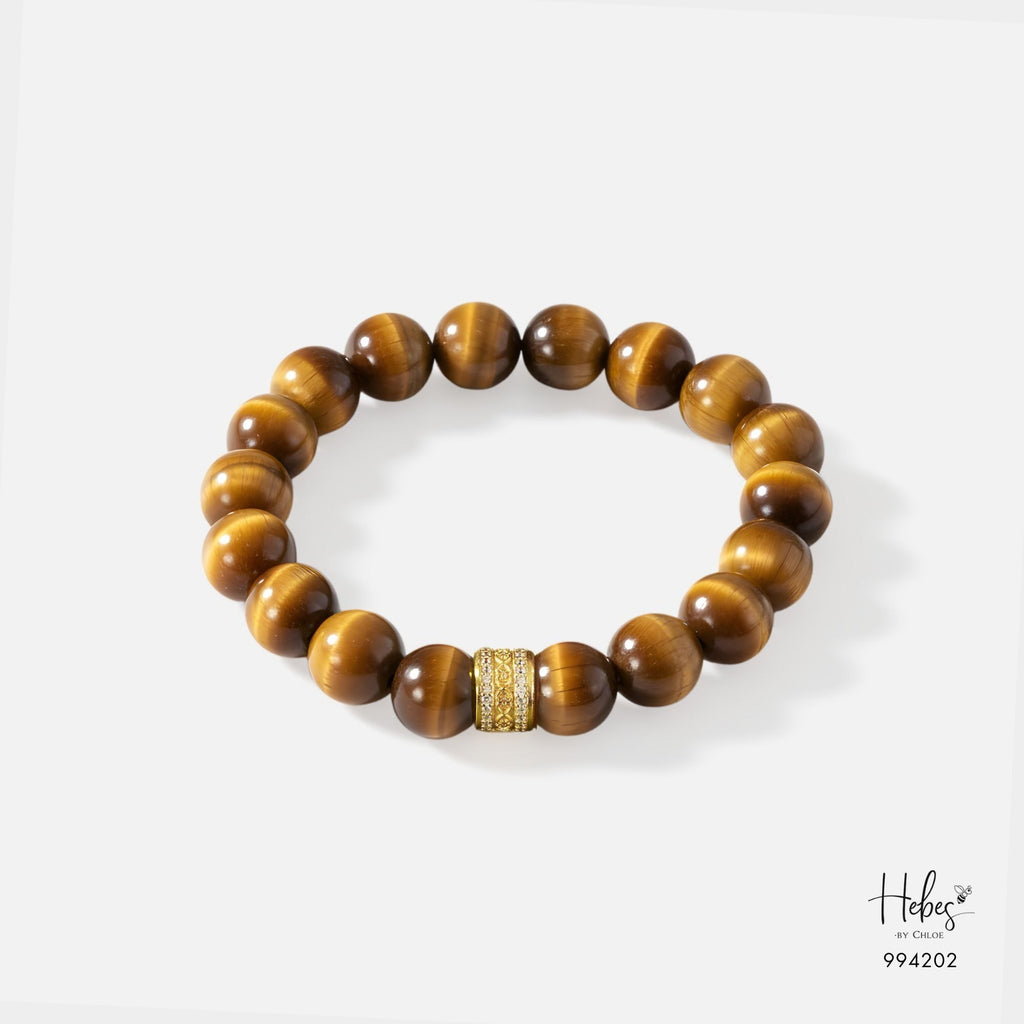 The Emperor Yellow Tiger Eye Gold Lu Feng Bracelet 994202