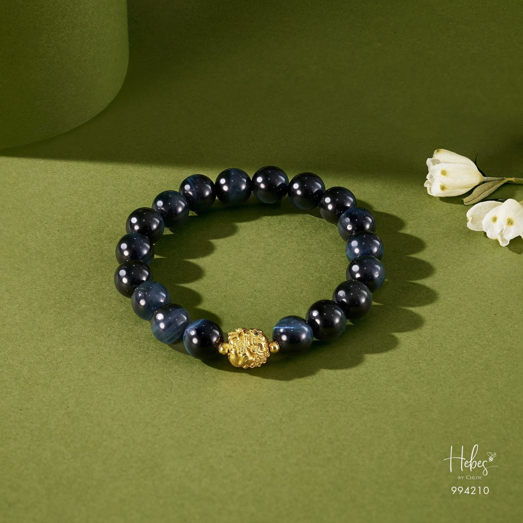The Emperor Blue Tiger Eye Gold Qilin Bracelet 994210